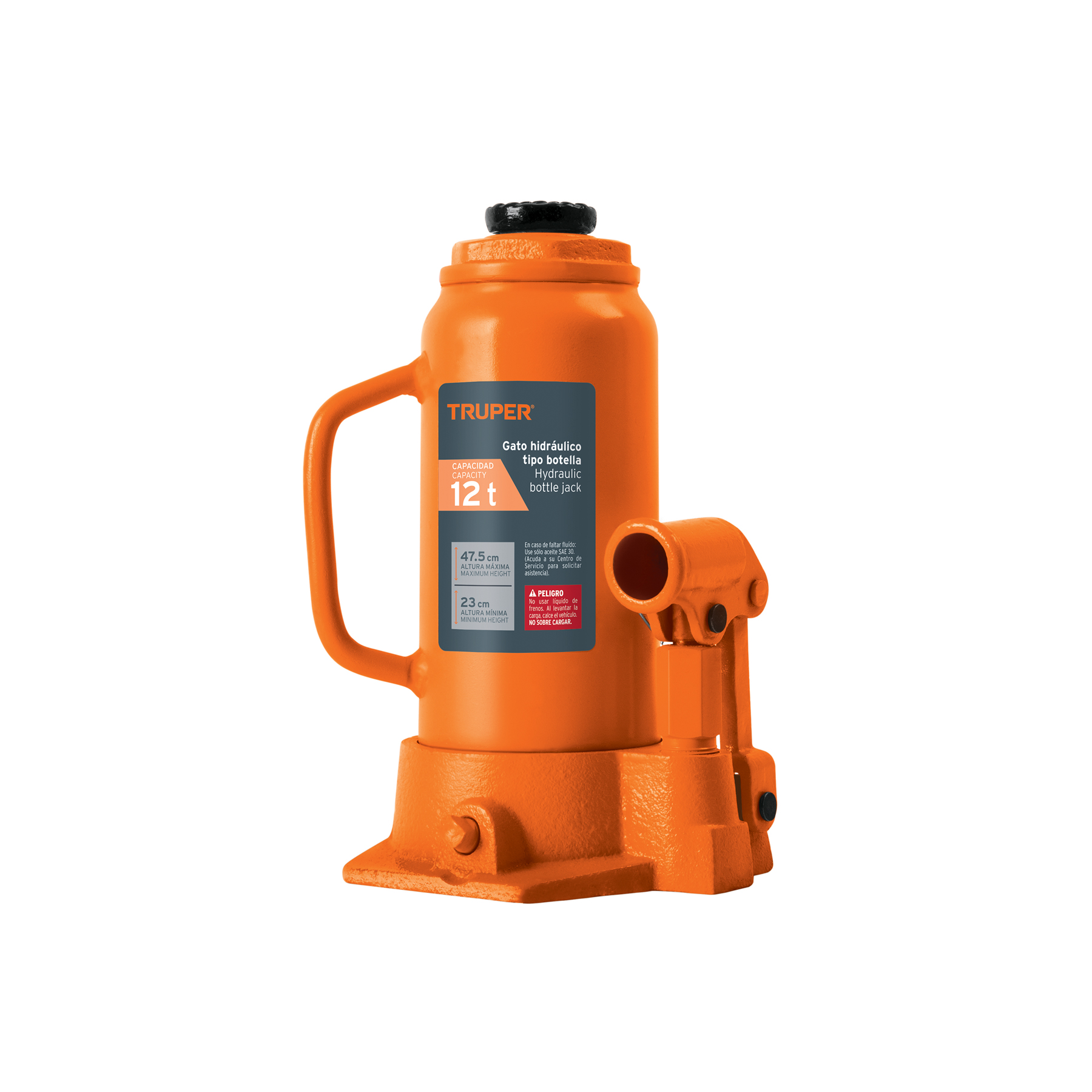 GATO HIDRÁULICO DE BOTELLA DE 12 TON, TRUPER
