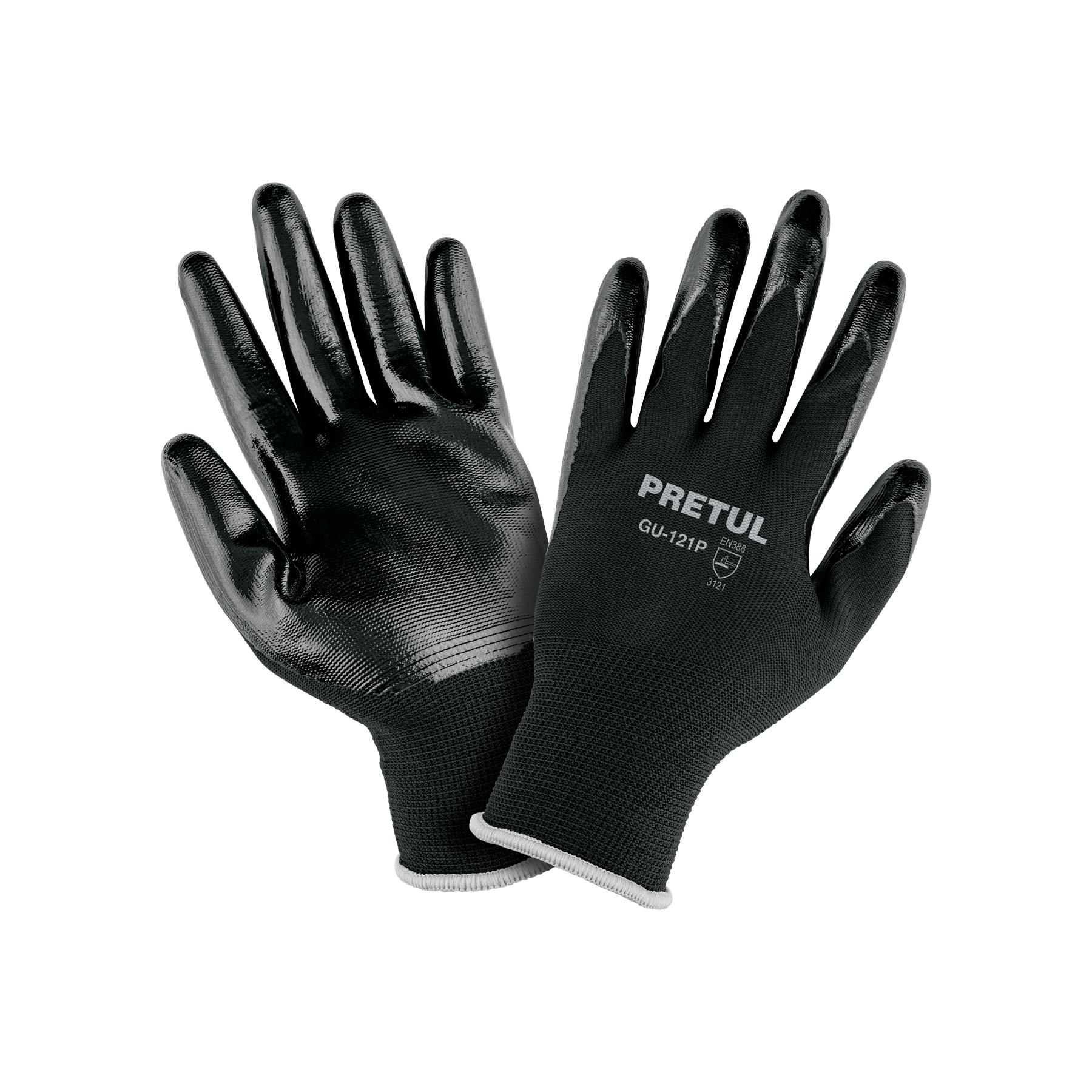 GUANTES DE NYLON RECUBIERTOS DE NITRILO, CH, PRETUL