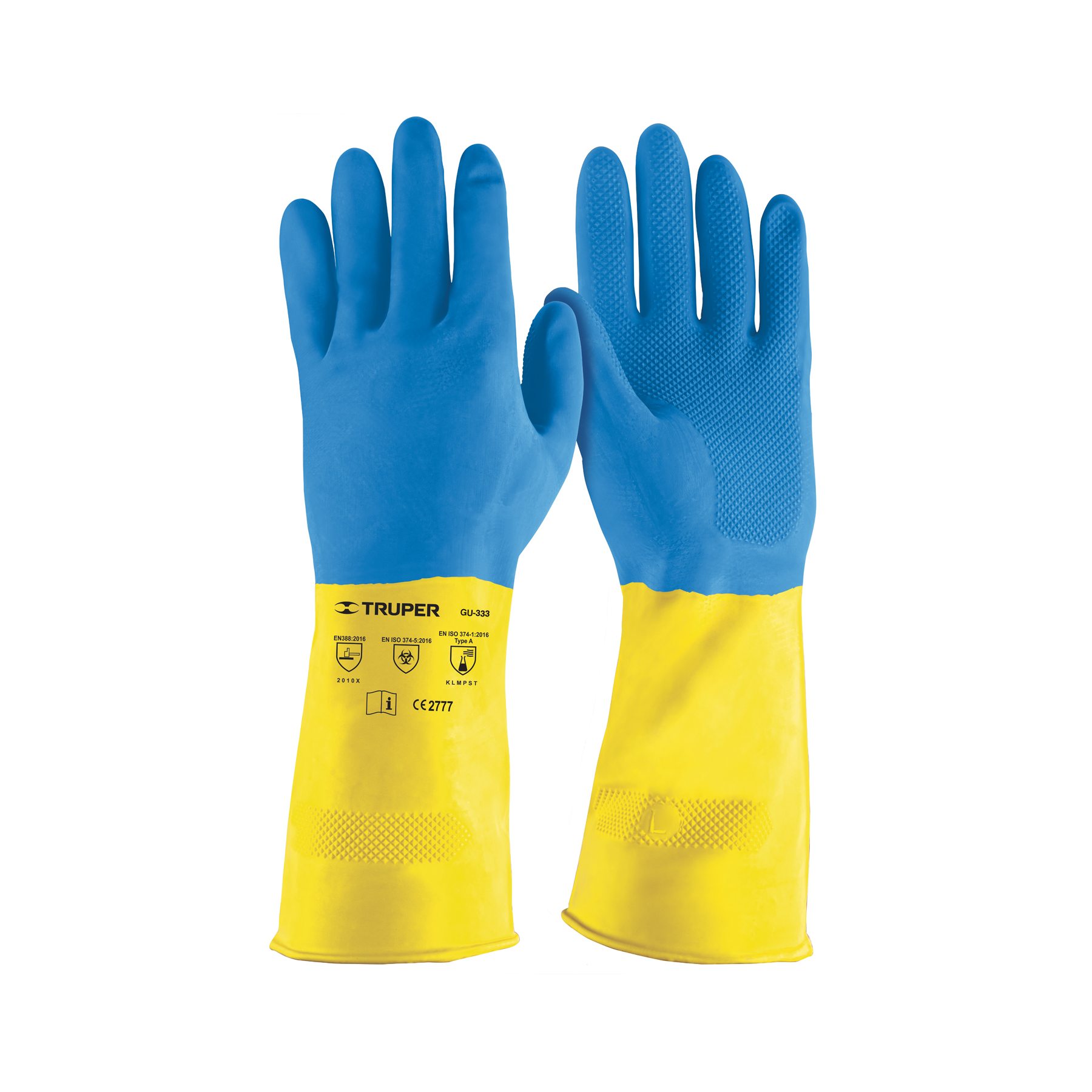 GUANTES DE LÁTEX REFORZADOS PARA LIMPIEZA, GRANDES, TRUPER
