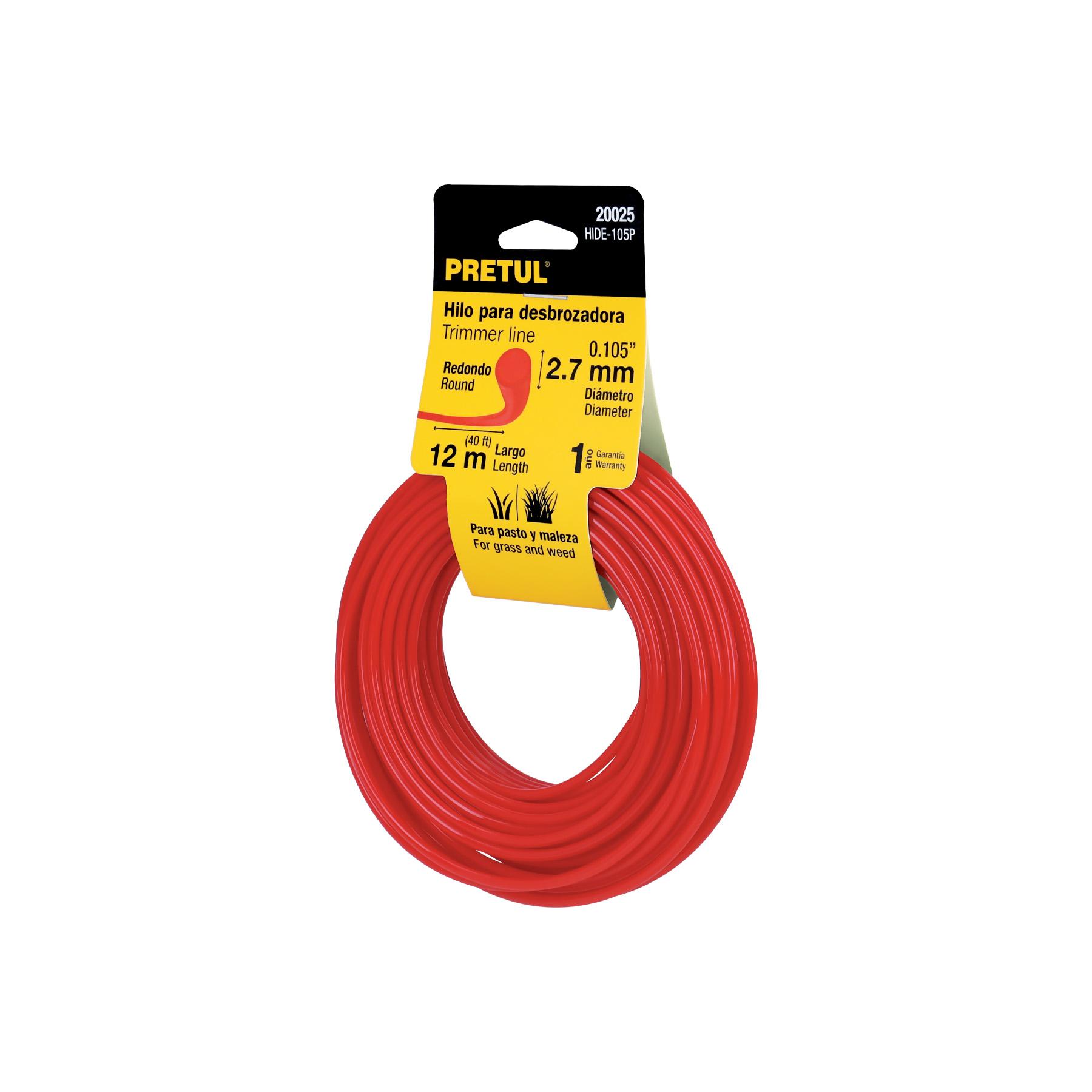 ROLLO DE HILO PARA DESBROZADORA, 2.7 MM X 12 M, PRETUL