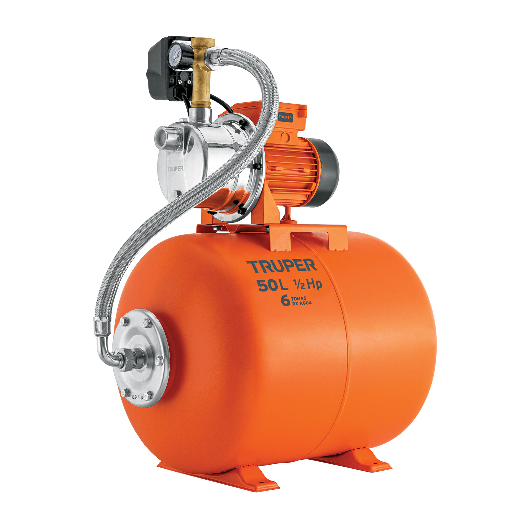BOMBA HIDRONEUMÁTICA 1/2 HP, 50 LITROS, TRUPER