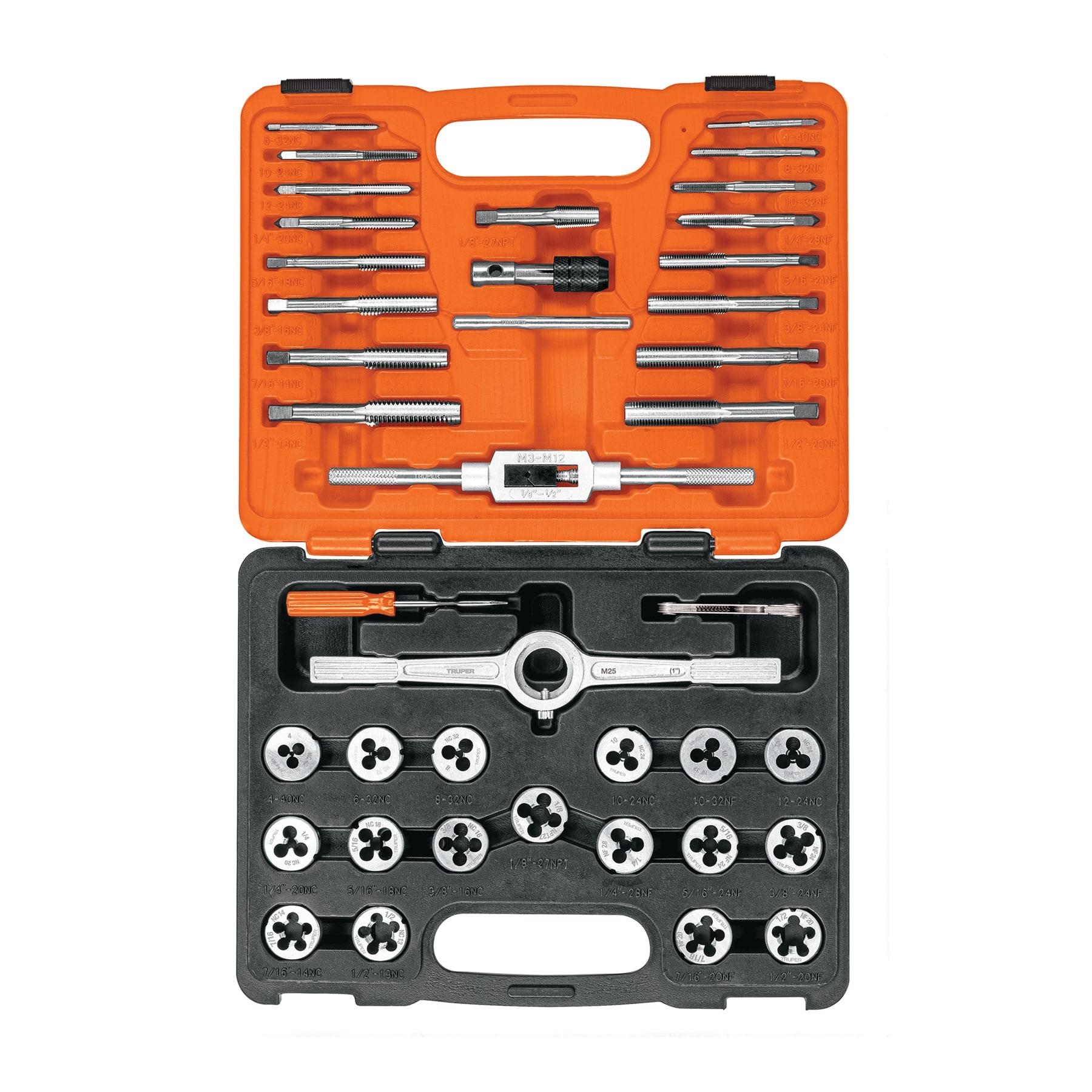 JUEGO DE 40 PIEZAS DE MACHUELOS Y TARRAJAS, TRUPER