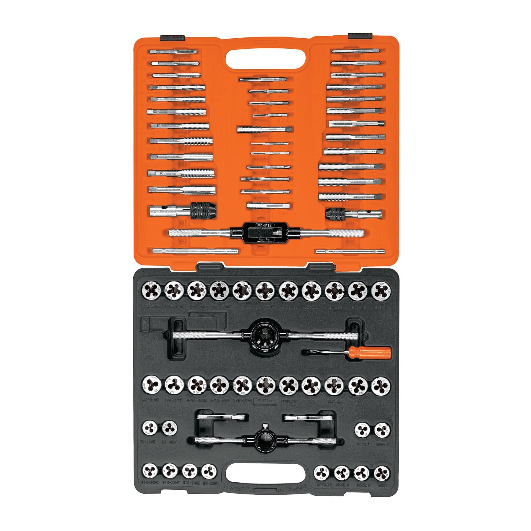 JUEGO DE 76 PIEZAS DE MACHUELOS Y TARRAJAS, TRUPER