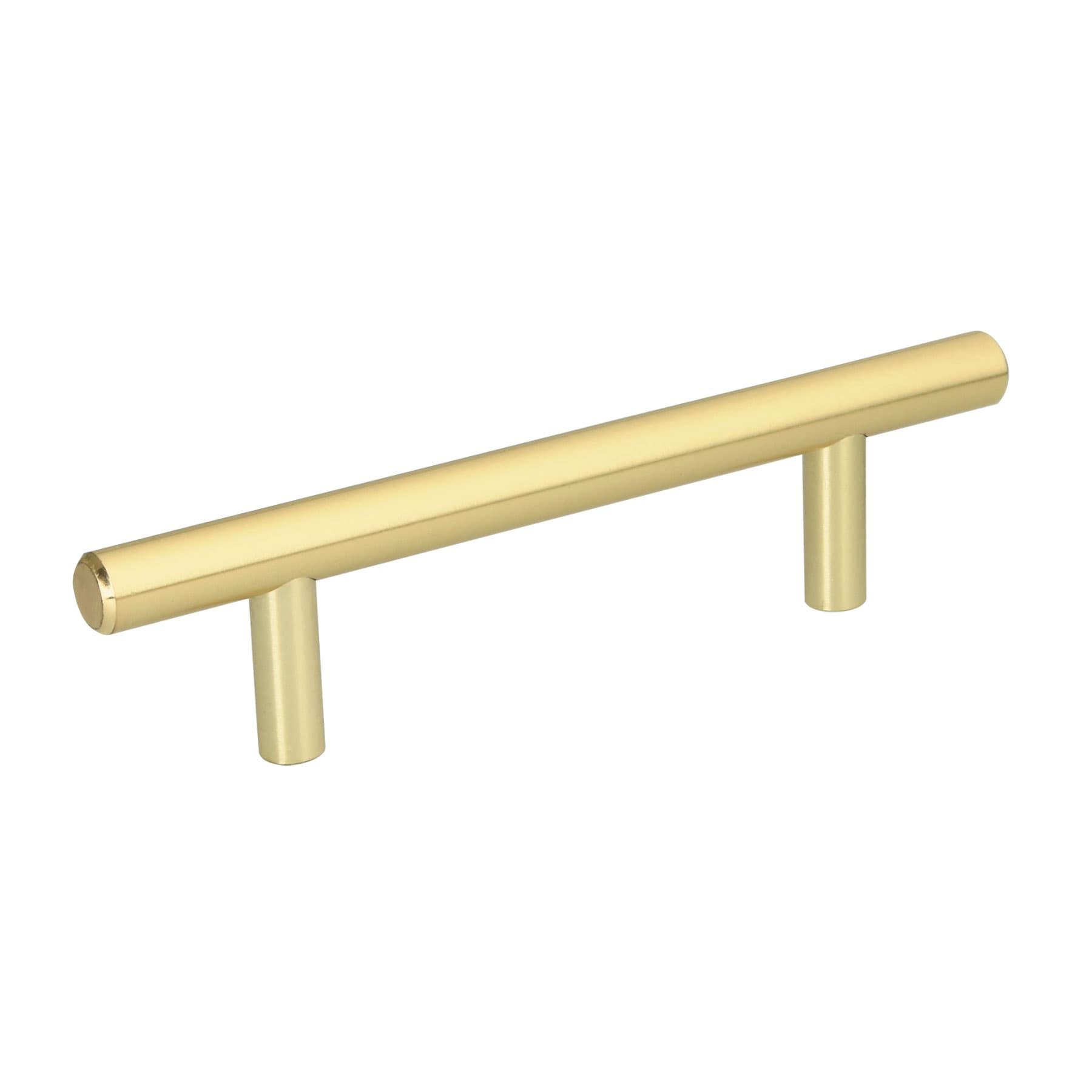 JALADERA DE ACERO, 96 MM ESTILO 'CILINDRO', LATÓN BRILLANTE