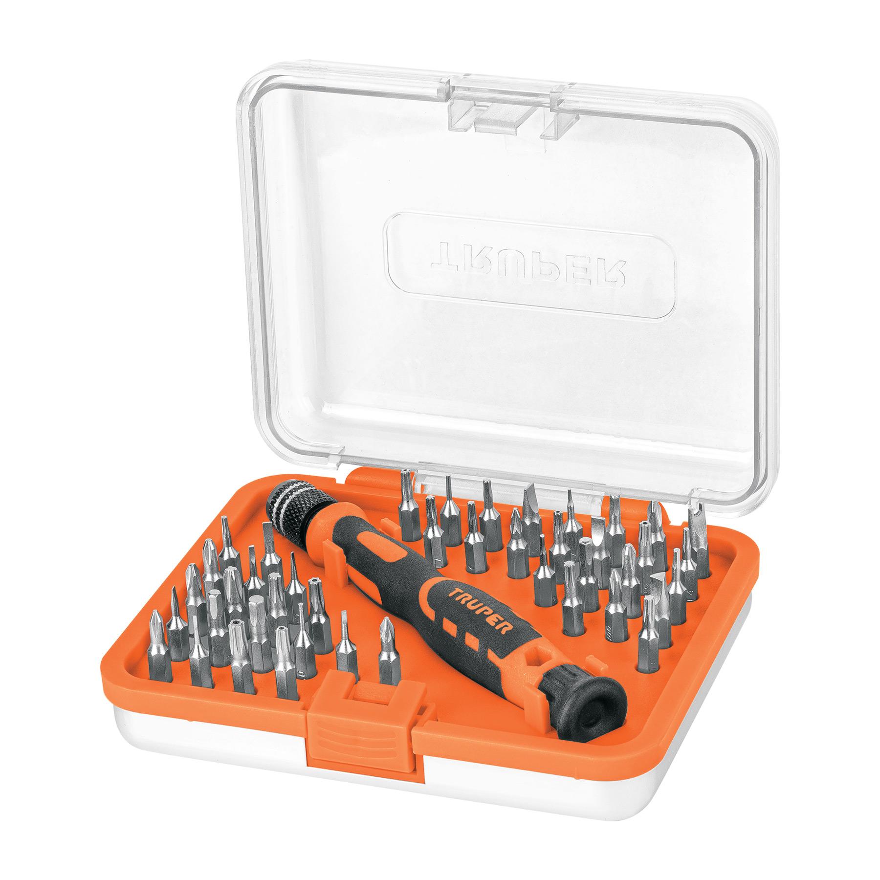 DESARMADOR DE PRECISIÓN CON 42 PUNTAS INTERCAMBIABLES