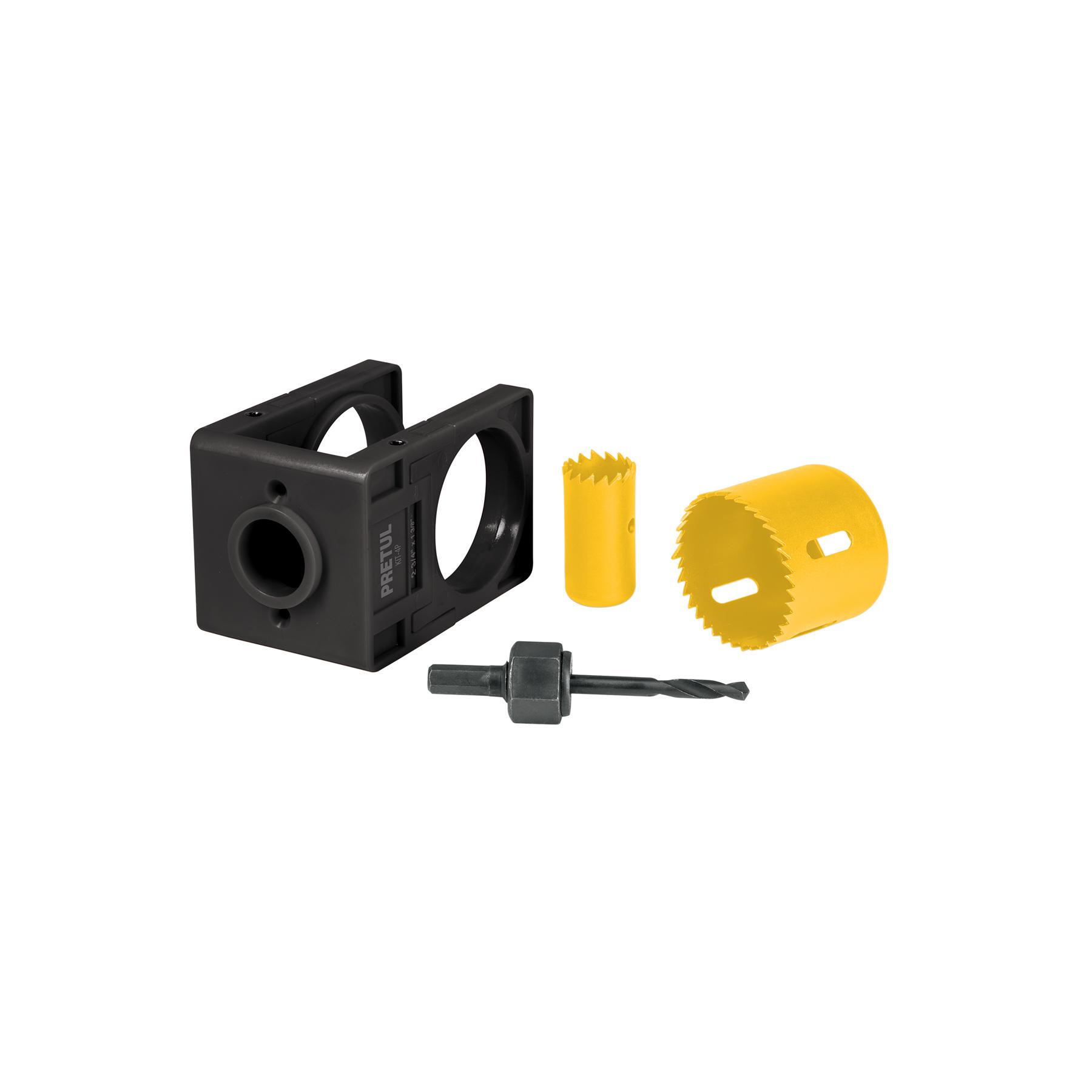 JUEGO DE 4 PIEZAS PARA INSTALAR CERRADURAS, PRETUL