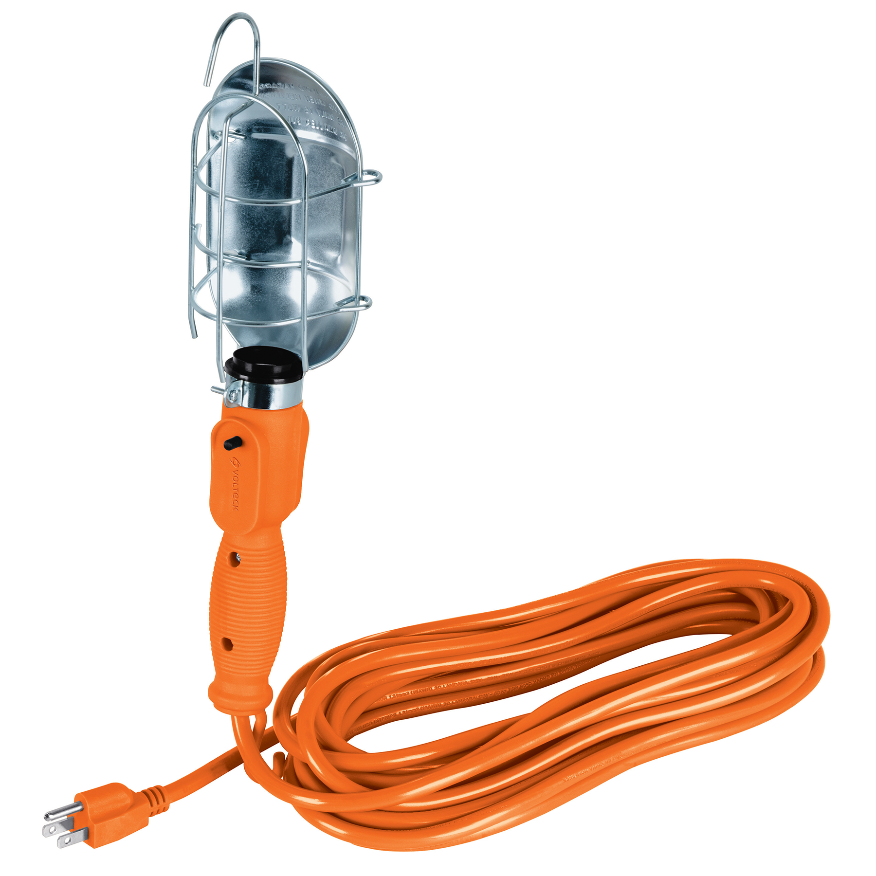 LÁMPARA DE TALLER CON CANASTILLA METÁLICA 7.5 M, VOLTECK
