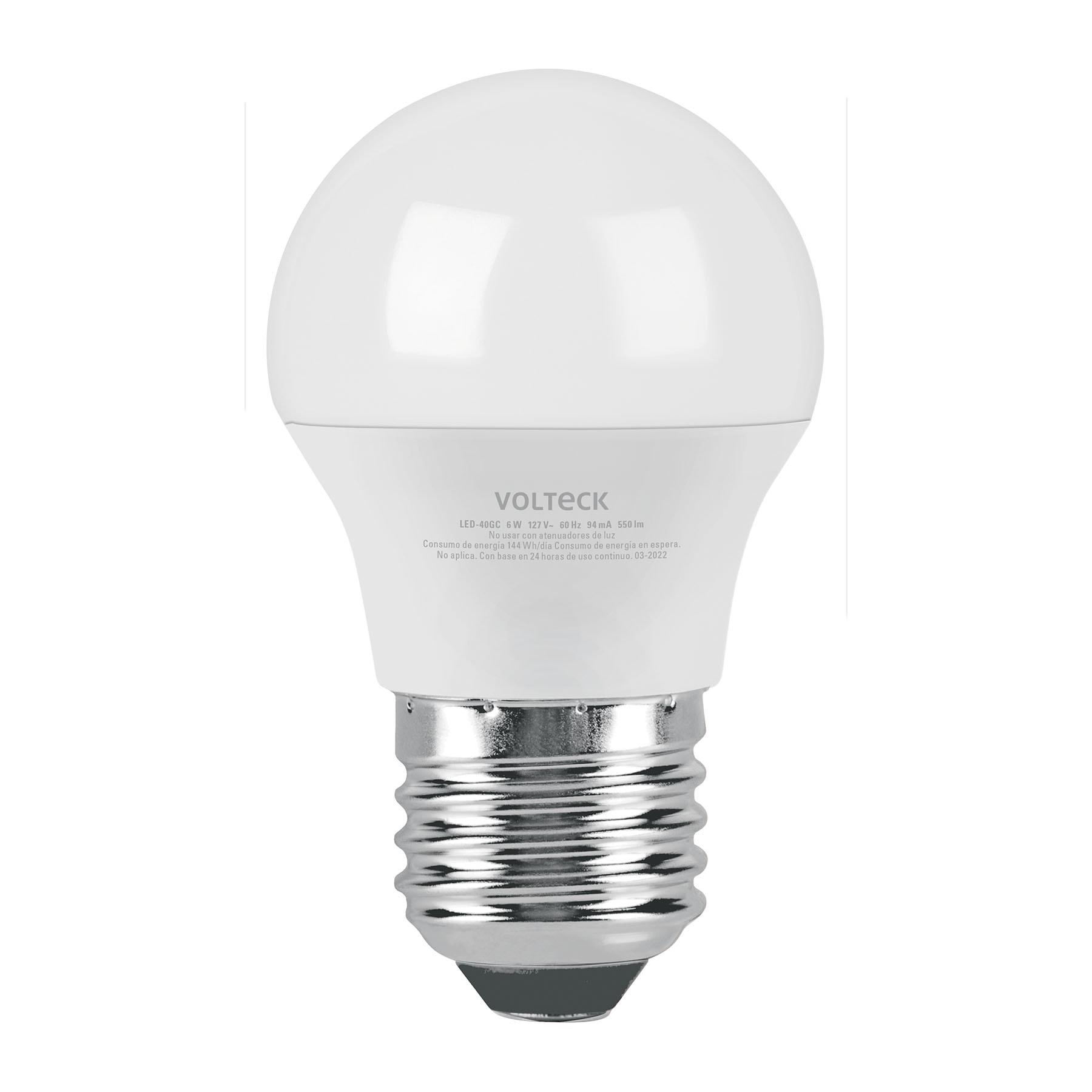 LÁMPARA LED G45 6 W (EQUIV. 40 W), LUZ CÁLIDA, BLÍSTER