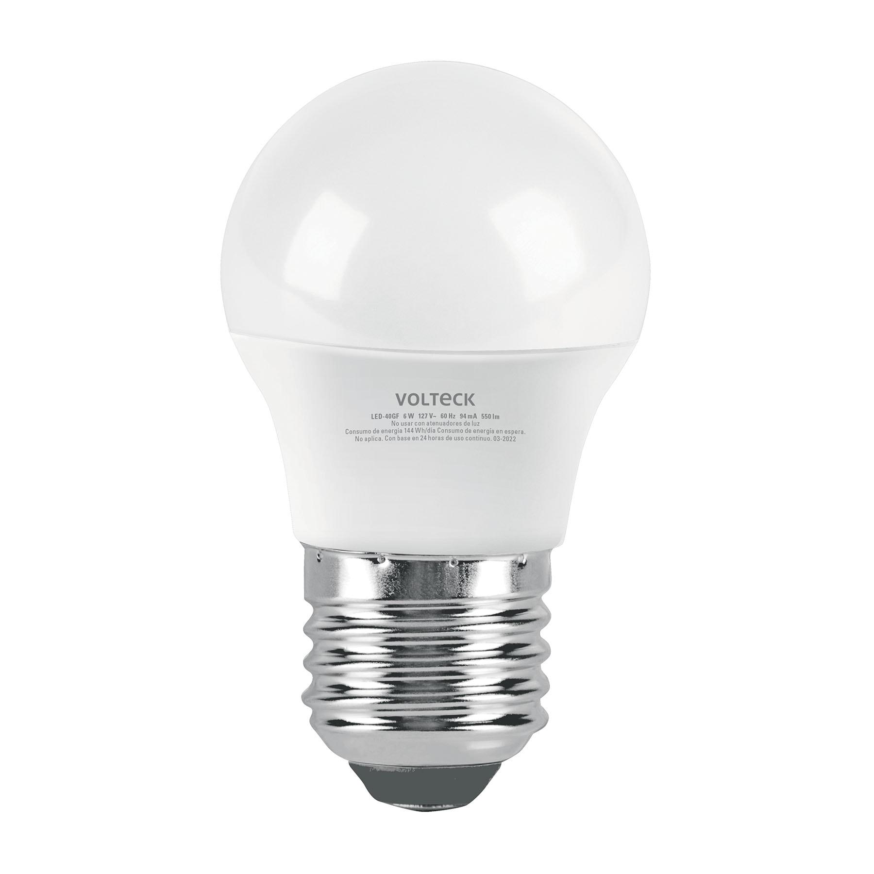 LÁMPARA LED G45 6 W (EQUIV. 40 W), LUZ DE DÍA, BLÍSTER