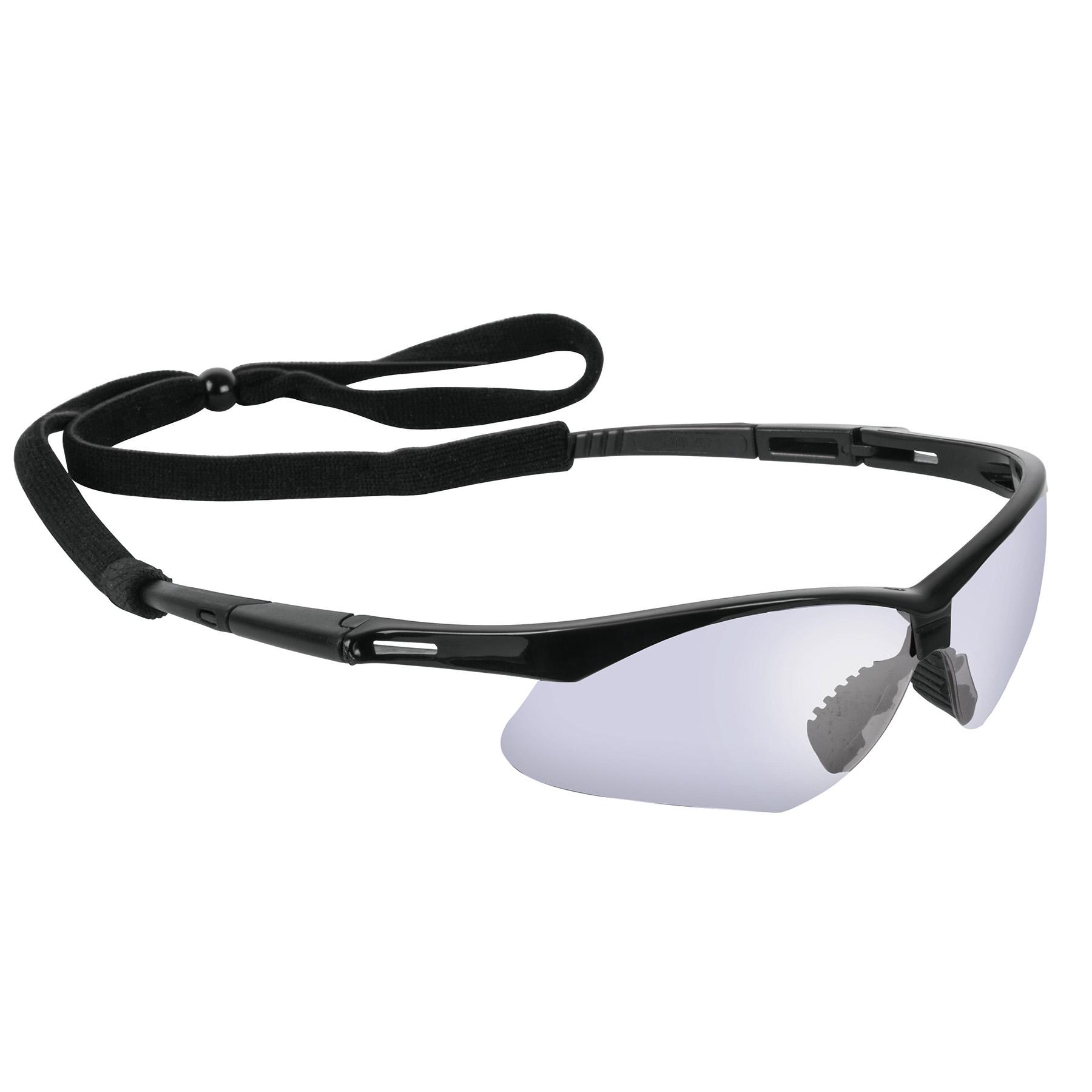 LENTES SEGURIDAD ESPEJO AZUL C/CORDÓN AJUSTABLE, SPORT