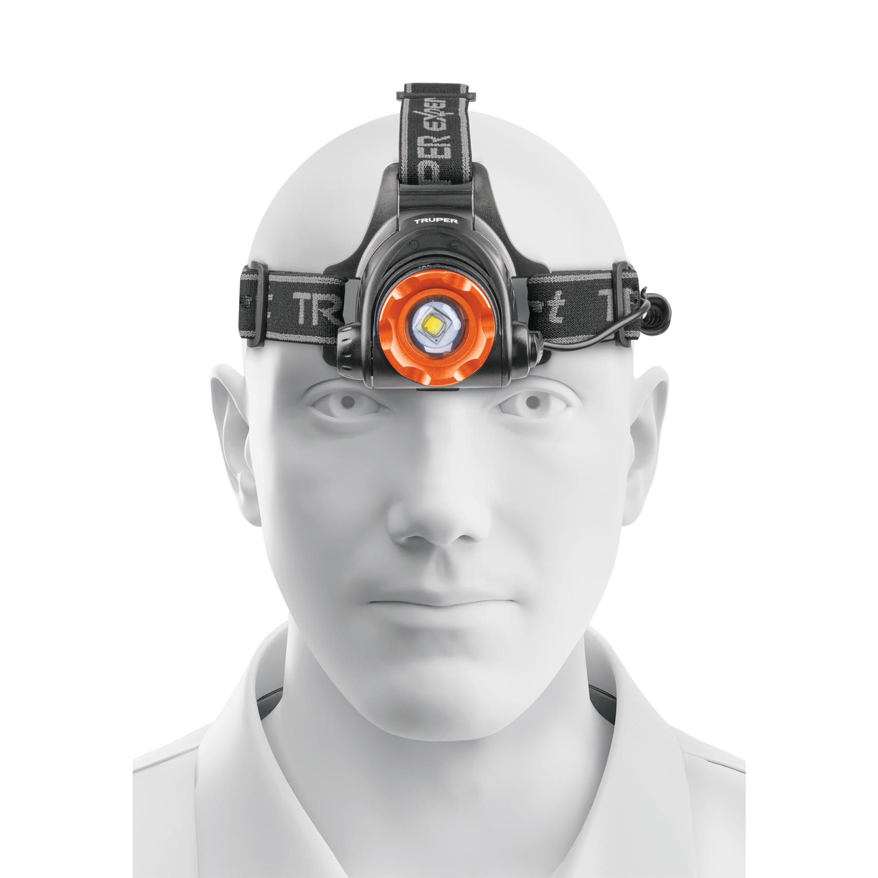 LINTERNA DE MINERO 1 LED 800 LM DE 4 PILAS AA, TRUPER EXPERT