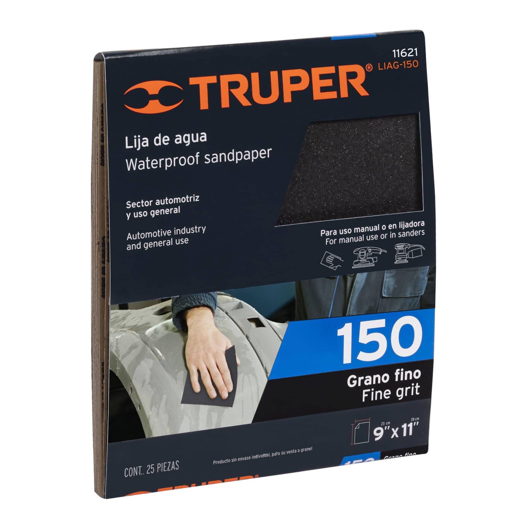 LIJA DE AGUA GRANO 150 DE CARBURO DE SILICIO, TRUPER