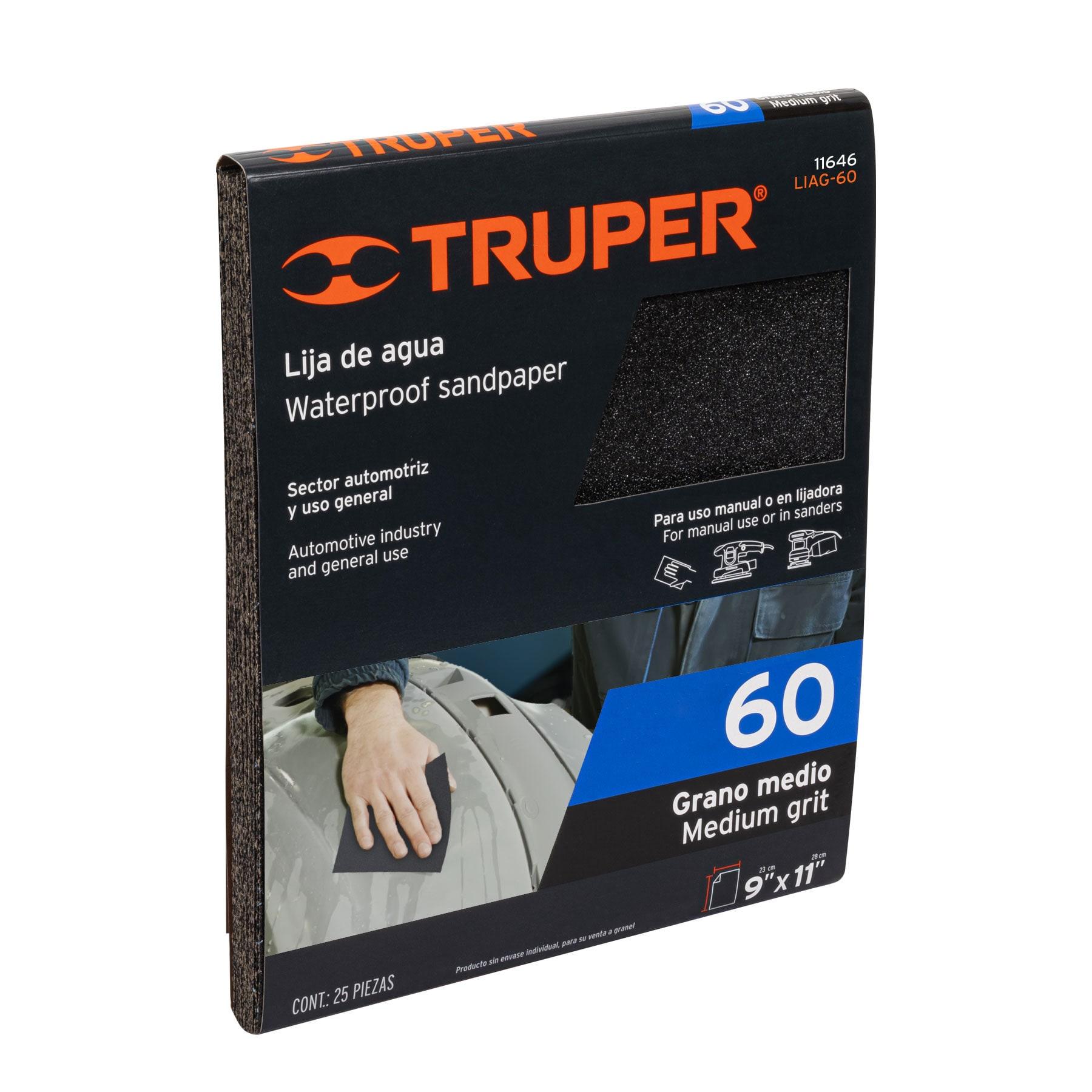 LIJA DE AGUA GRANO 60 DE CARBURO DE SILICIO, TRUPER