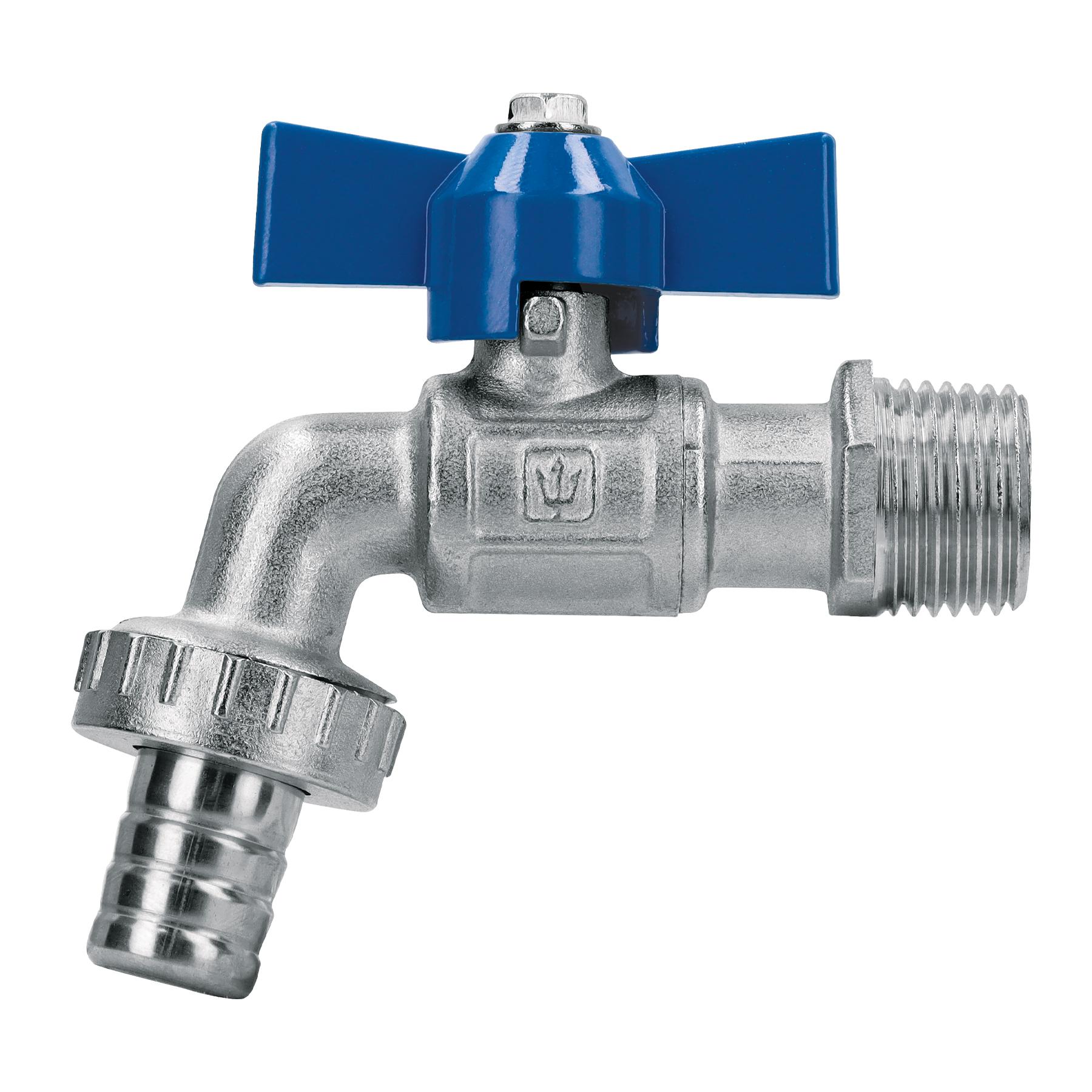 LLAVE DE ESFERA C/MANERAL CORTO, LATÓN, 130GR, 1/2', FOSET