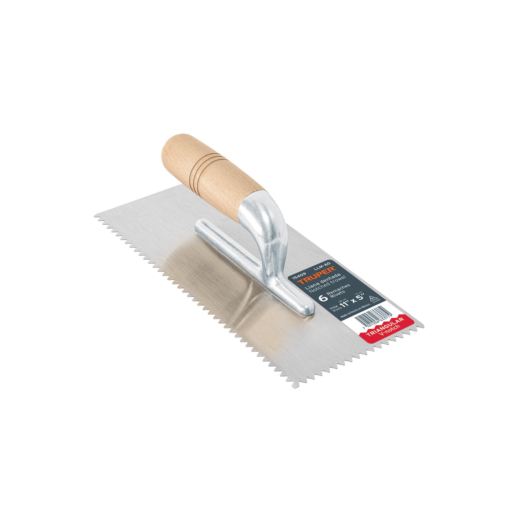 LLANA DENTADO TRIANGULAR 11', 6 REMACHES, MANGO MADERA