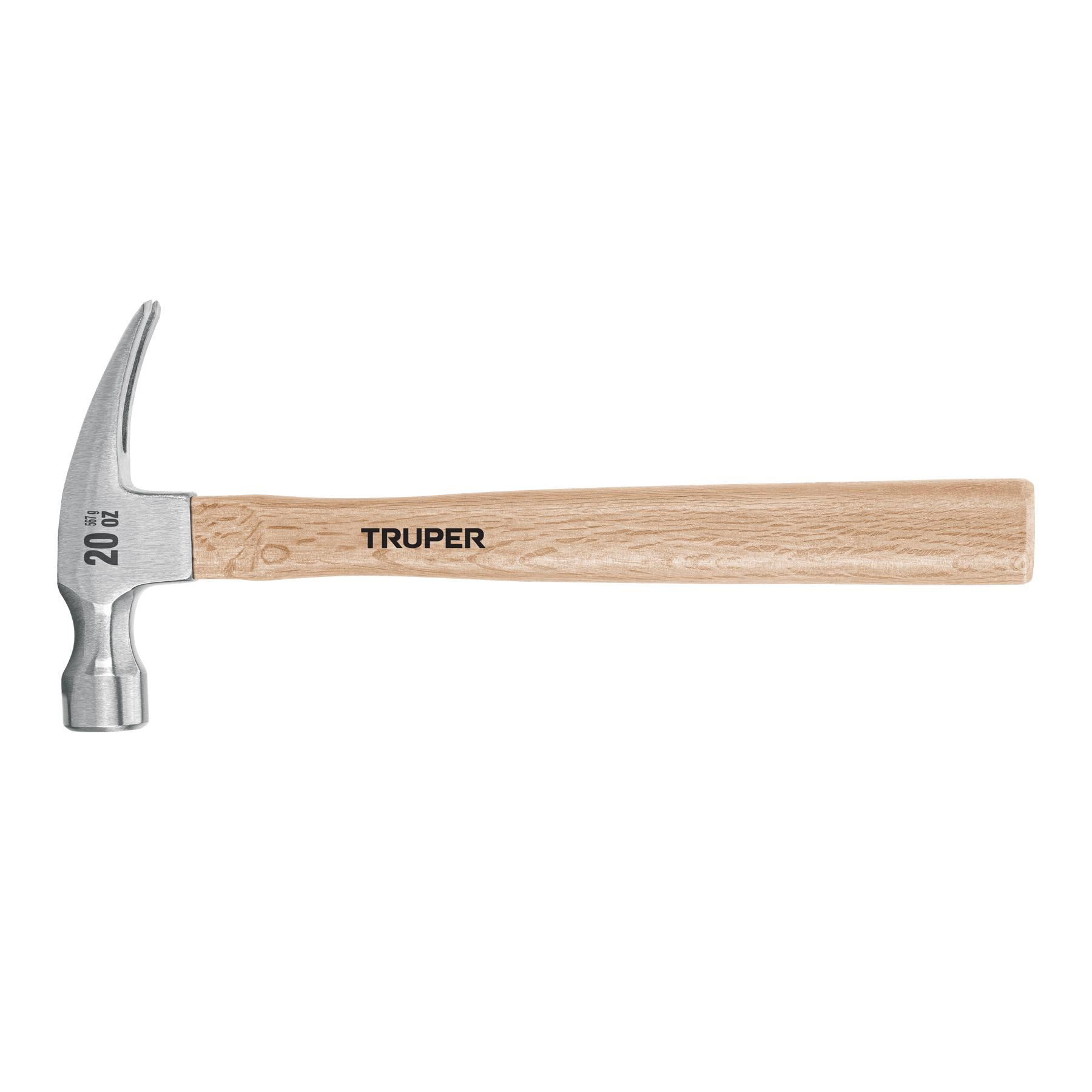 MARTILLO PULIDO 20 OZ UÑA RECTA, MANGO MADERA, TRUPER