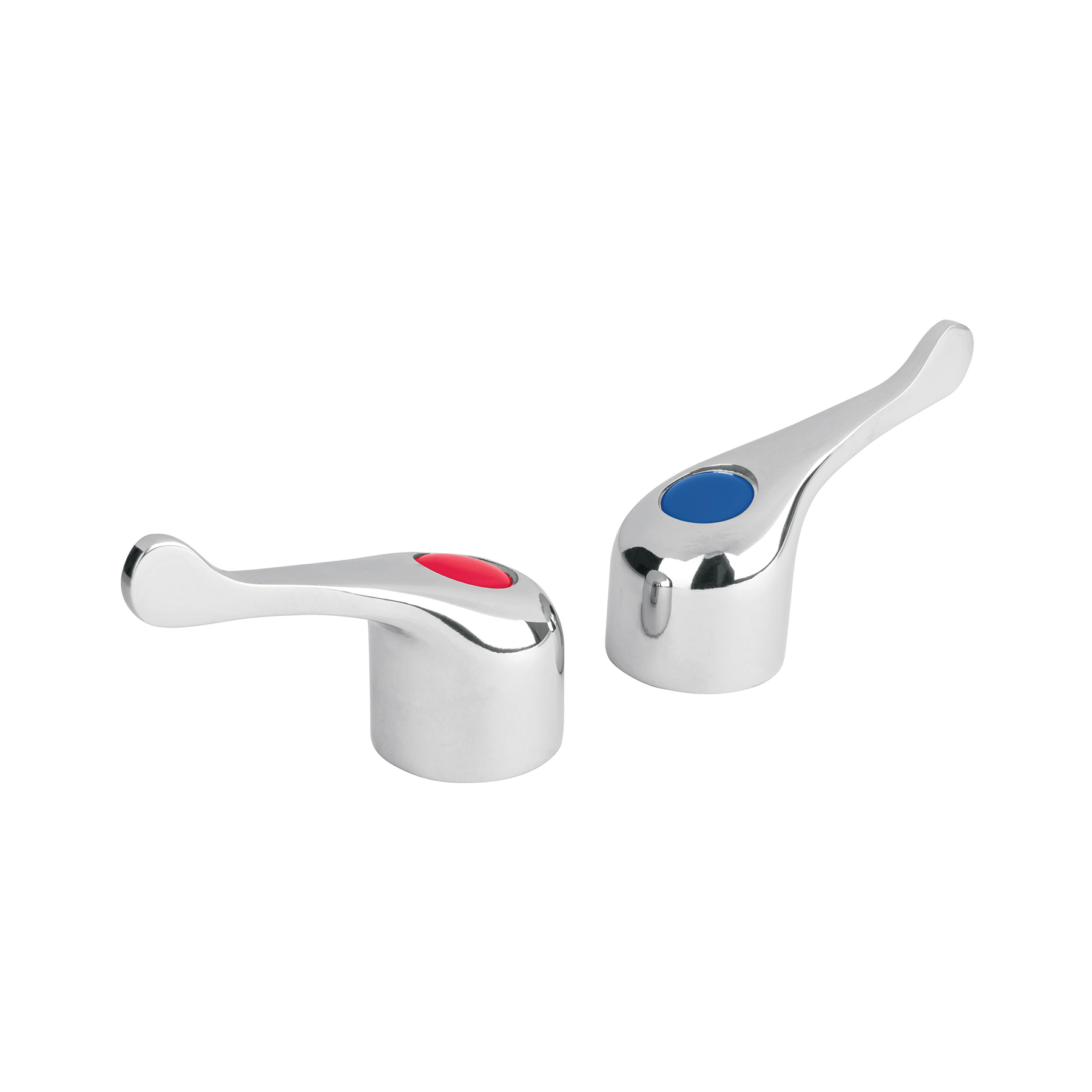 JUEGO DE 2 MANERALES METÁLICOS TIPO PALANCA P/LAVABO, BASIC
