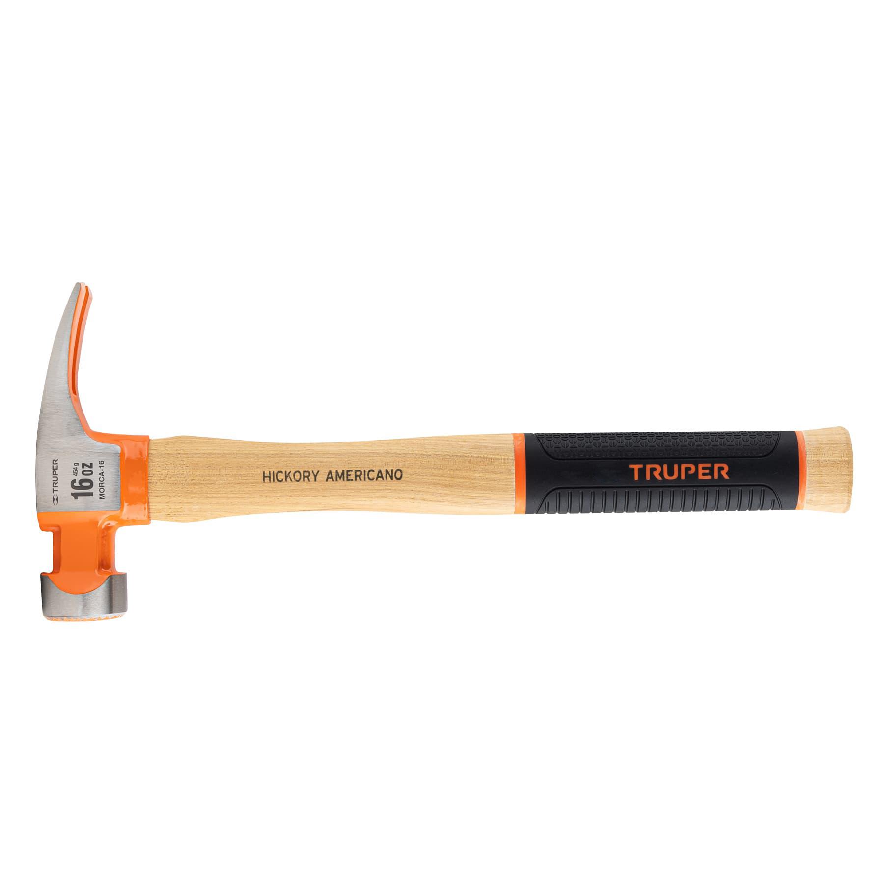 MARTILLO 16 OZ UÑA RECTA TIPO CALIFORNIA RIPPER, TRUPER GRIP