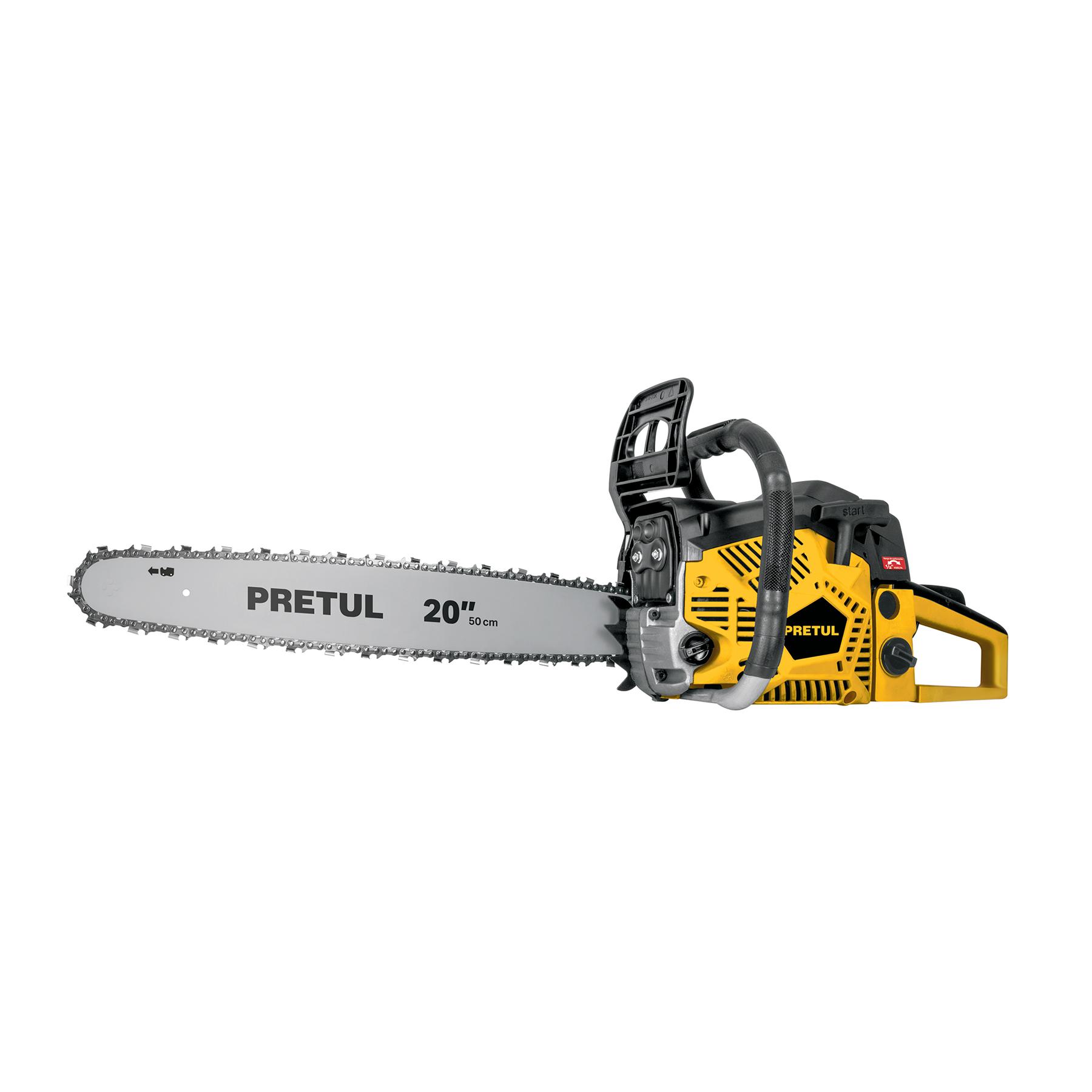 MOTOSIERRA 60 CC A GASOLINA CON BARRA DE 20', PRETUL