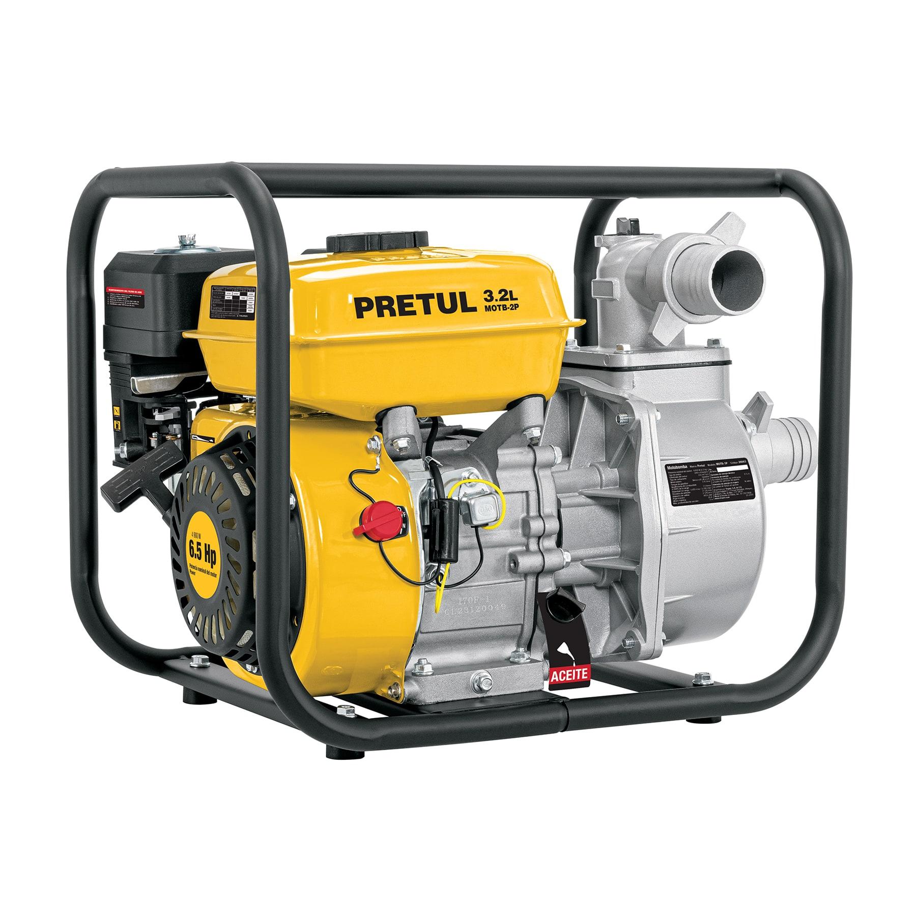 MOTOBOMBA AUTOCEBANTE 2' X 2' A GASOLINA 6-1/2 HP, PRETUL