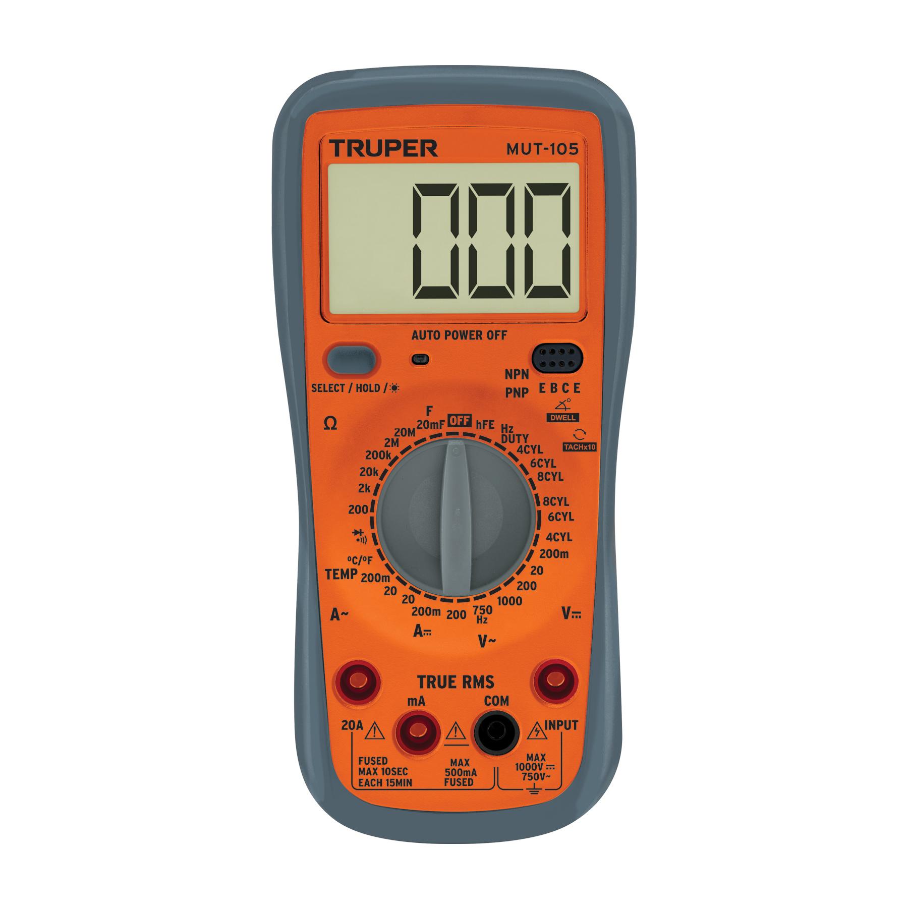 MULTÍMETRO DIGITAL PARA MANT AUTOMOTRIZ CON RMS VERDADERO