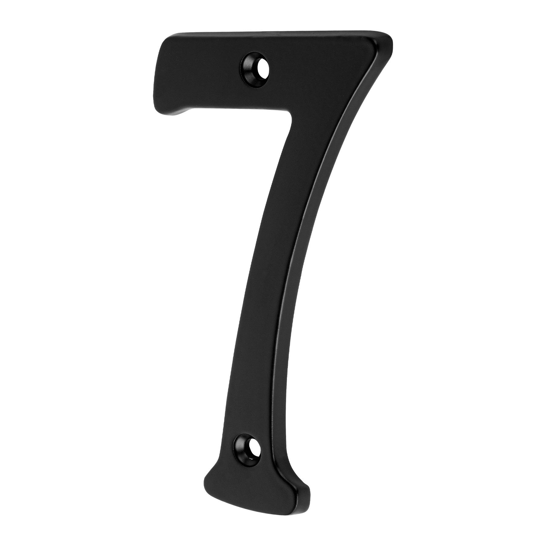 NÚMERO 7 DE LATÓN SÓLIDO 4', NEGRO,  HERMEX