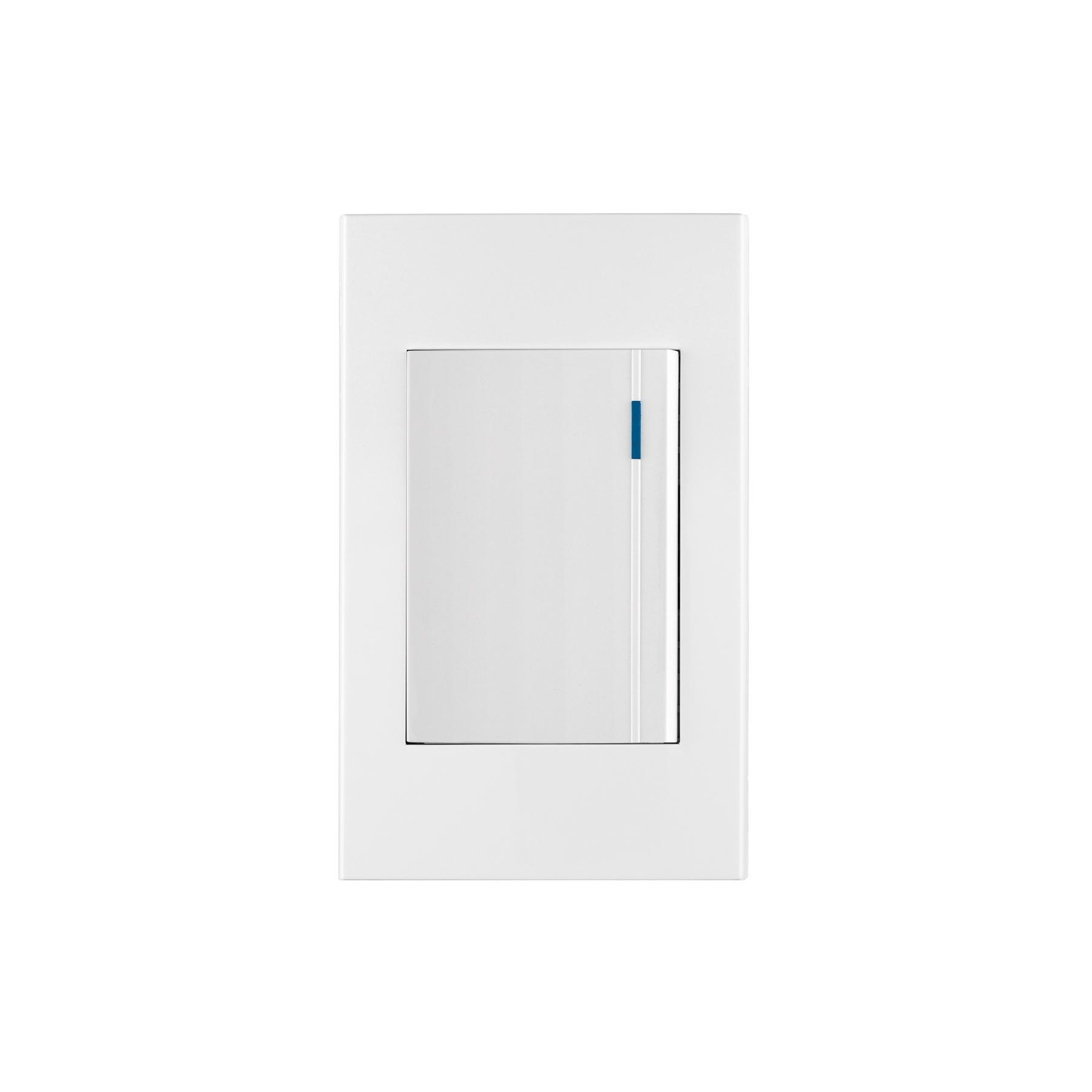 PLACA ARMADA 1 INTERRUPTOR, 3 MÓDULOS, ESPAÑOLA, BLANCO