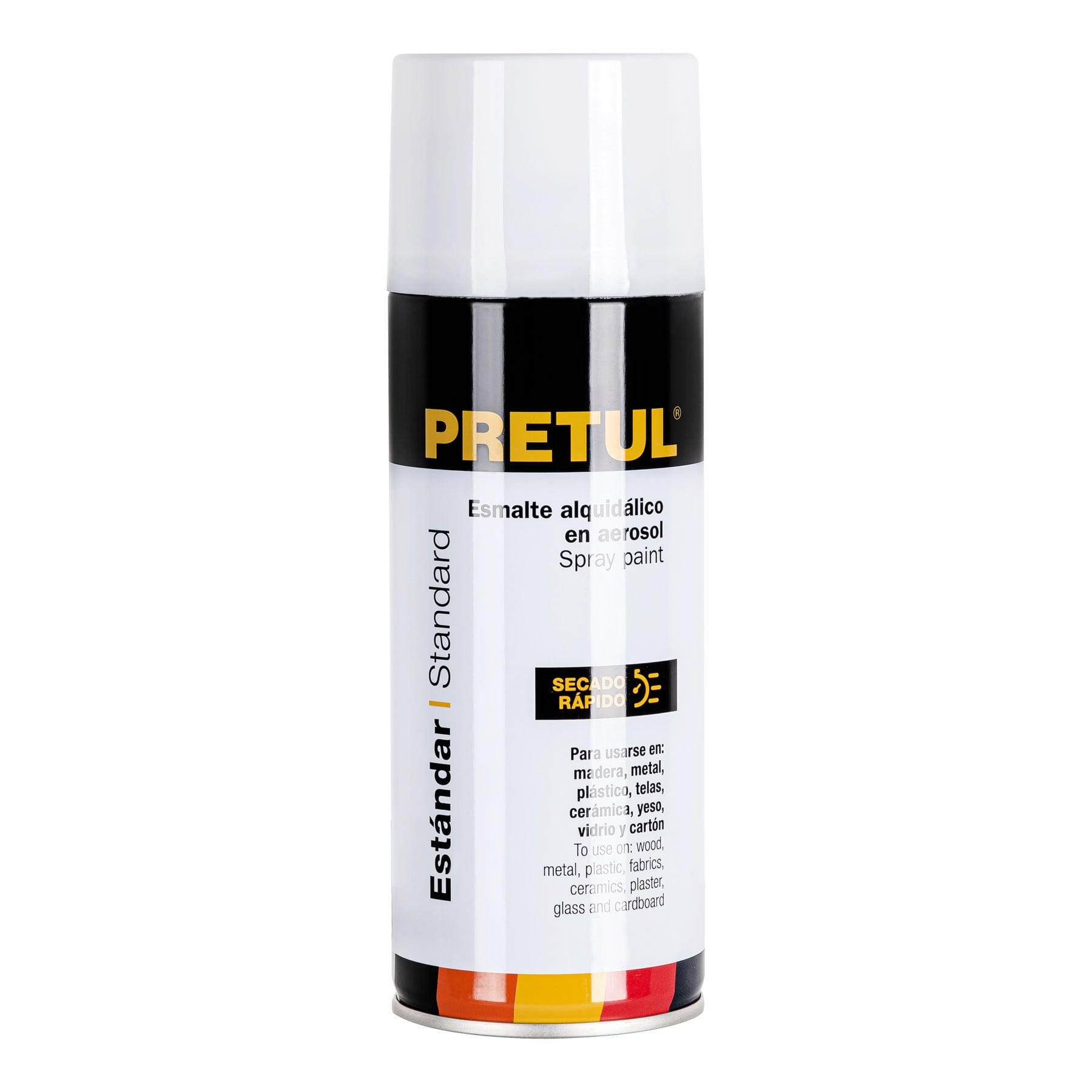 PINTURA EN AEROSOL, BLANCO MATE, 400 ML, PRETUL