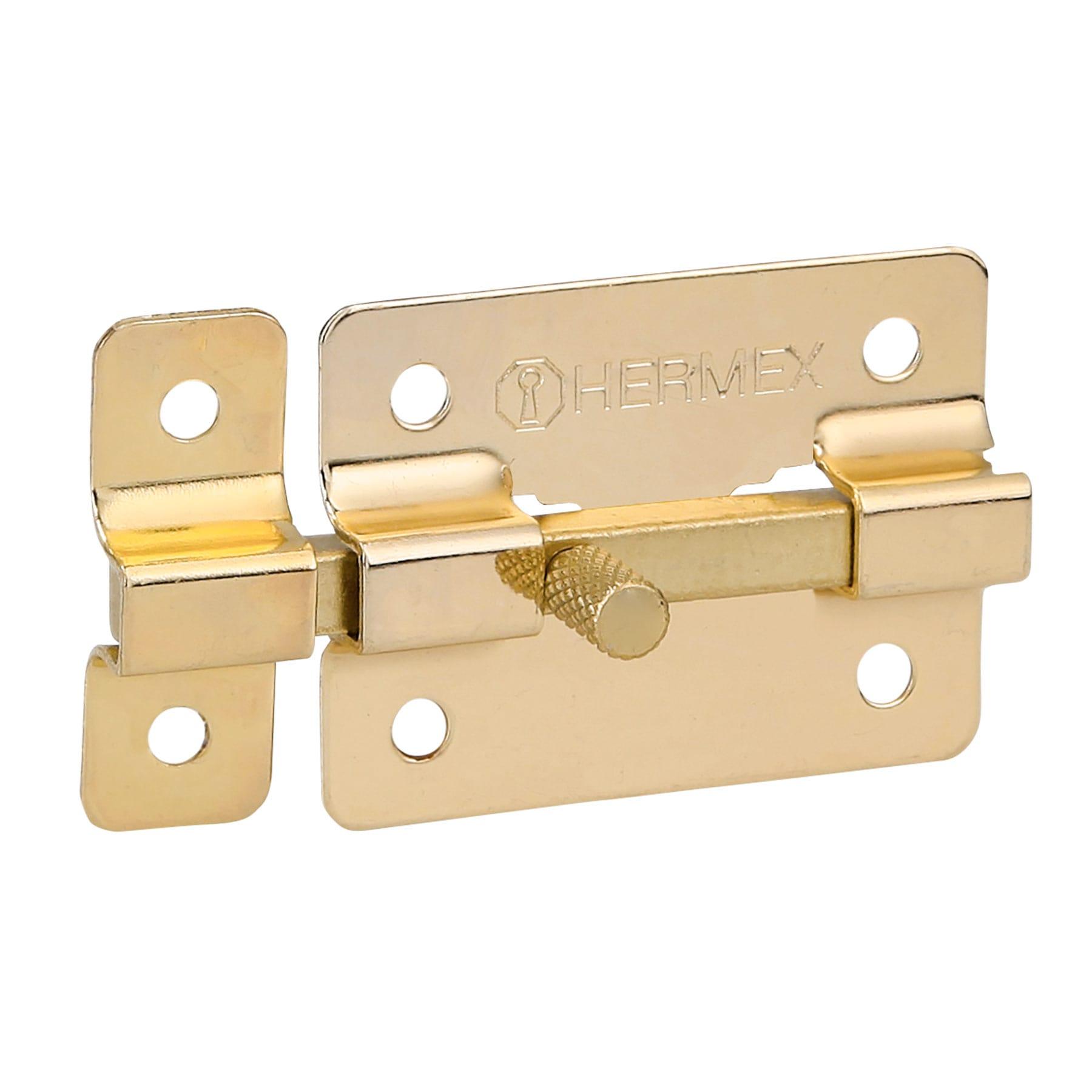 PASADOR DE BARRA PLANA 2' ACABADO LATÓN, HERMEX