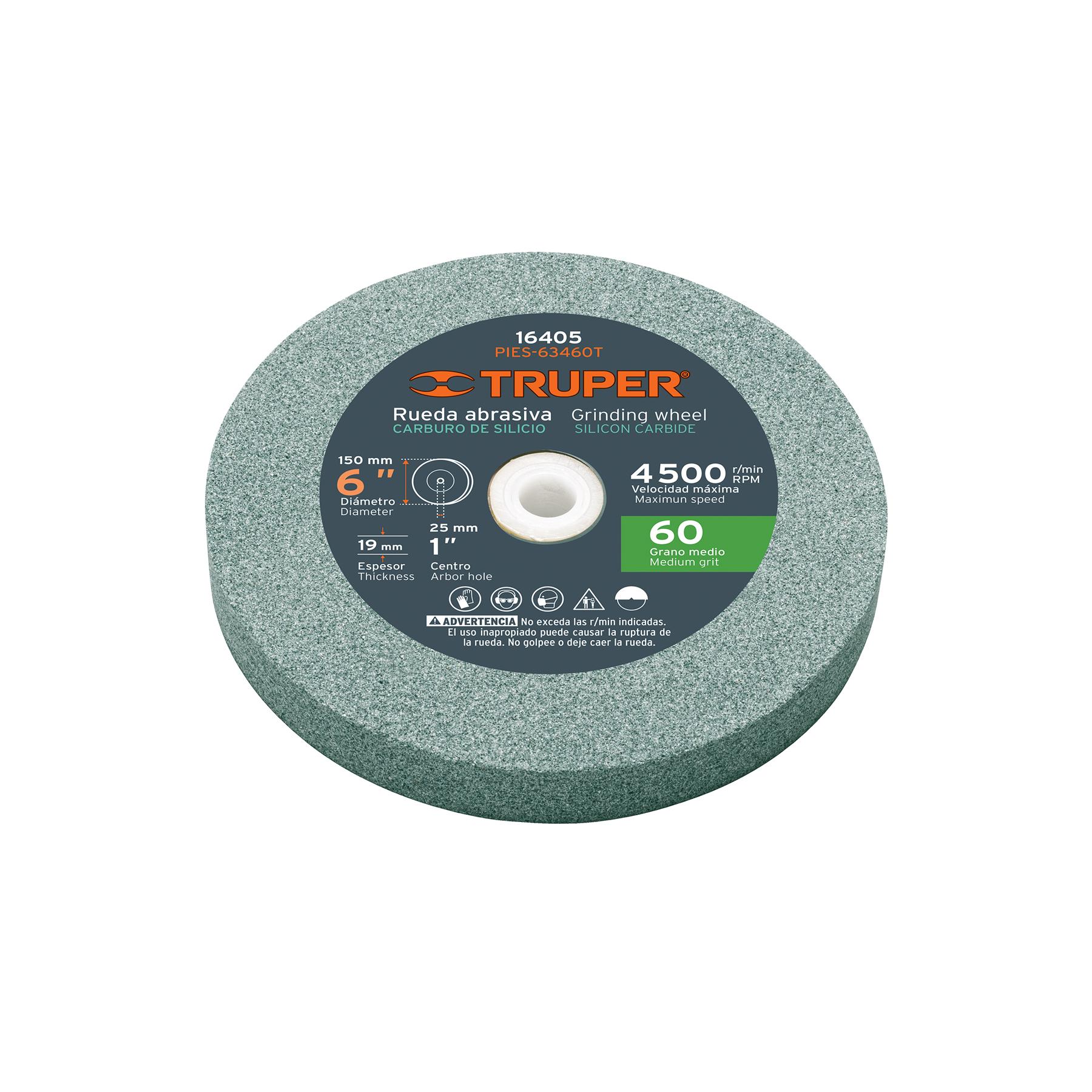 PIEDRA PARA ESMERIL 6 X 3/4', CARBURO DE SILICIO, GRANO 60