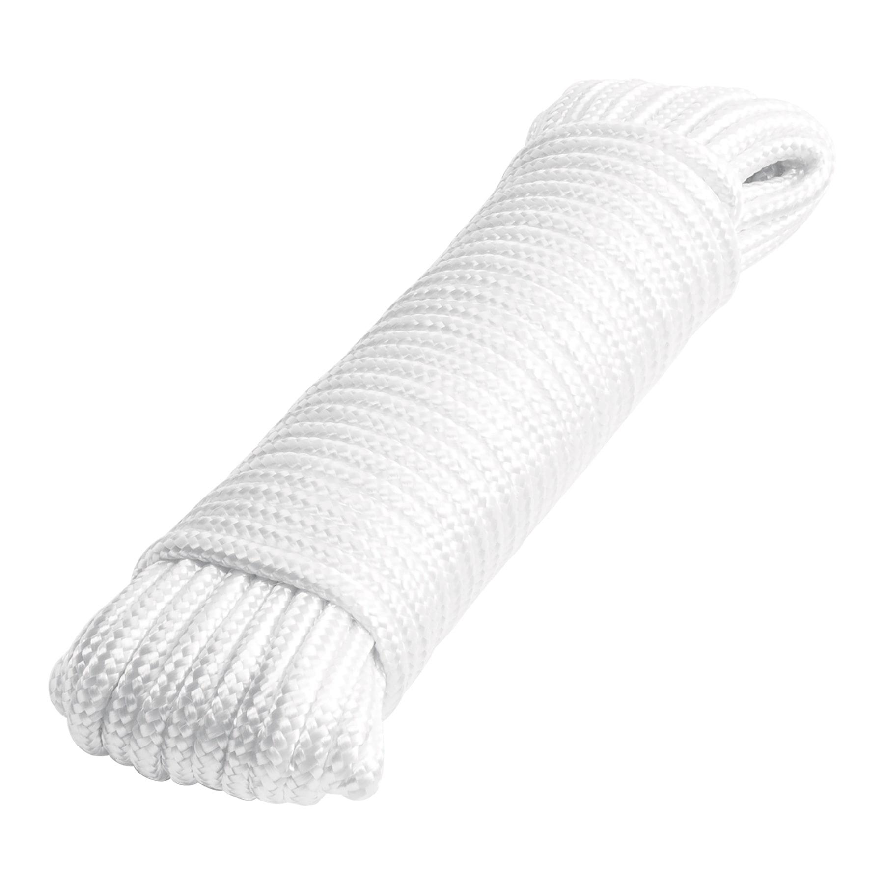PIOLA DE POLIÉSTER TRENZADO DIAMANTE, BLANCA, 5MM X 15M