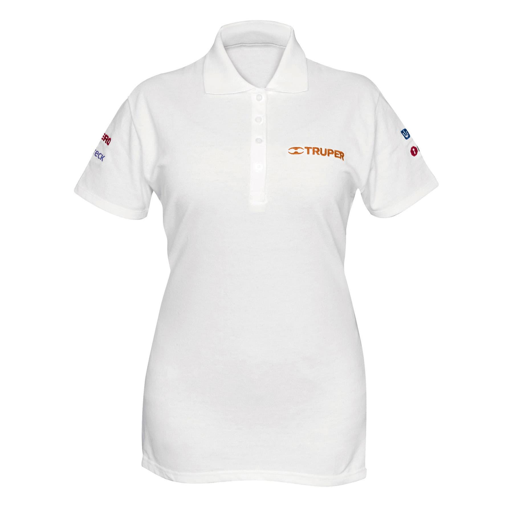 PLAYERA POLO BLANCA, PARA DAMA, TALLA M, TRUPER