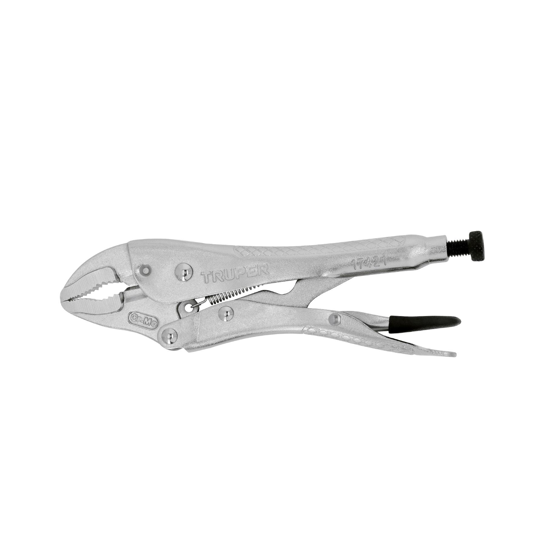 PINZA DE PRESIÓN 7' MORDAZA CURVA, TRUPER