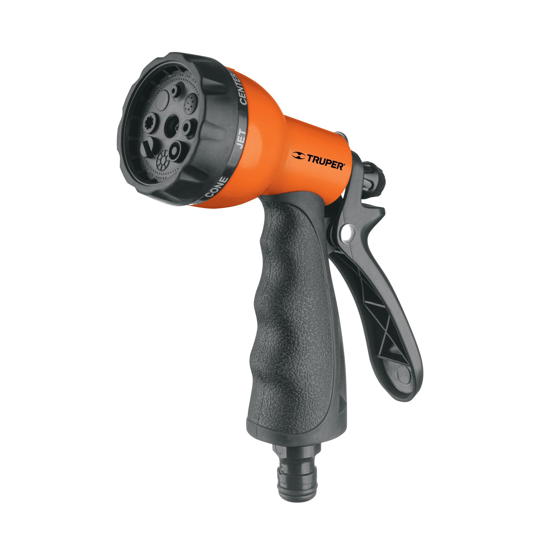 PISTOLA PARA RIEGO DE 8 FUNCIONES PLÁSTICA CON RECUBRIMIENTO