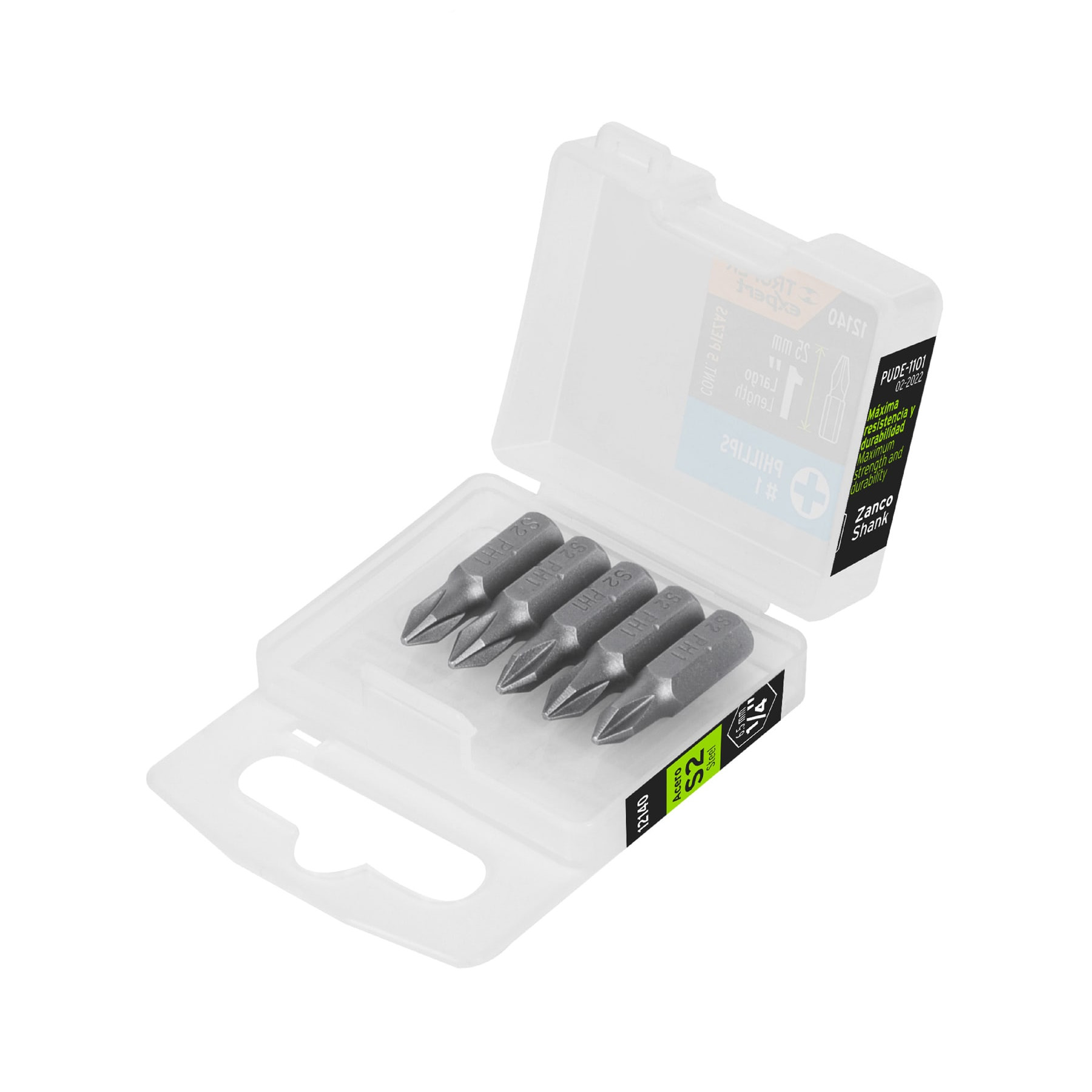 ESTUCHE CON 5 PUNTAS DE CRUZ PH1 LARGO 1', TRUPER EXPERT