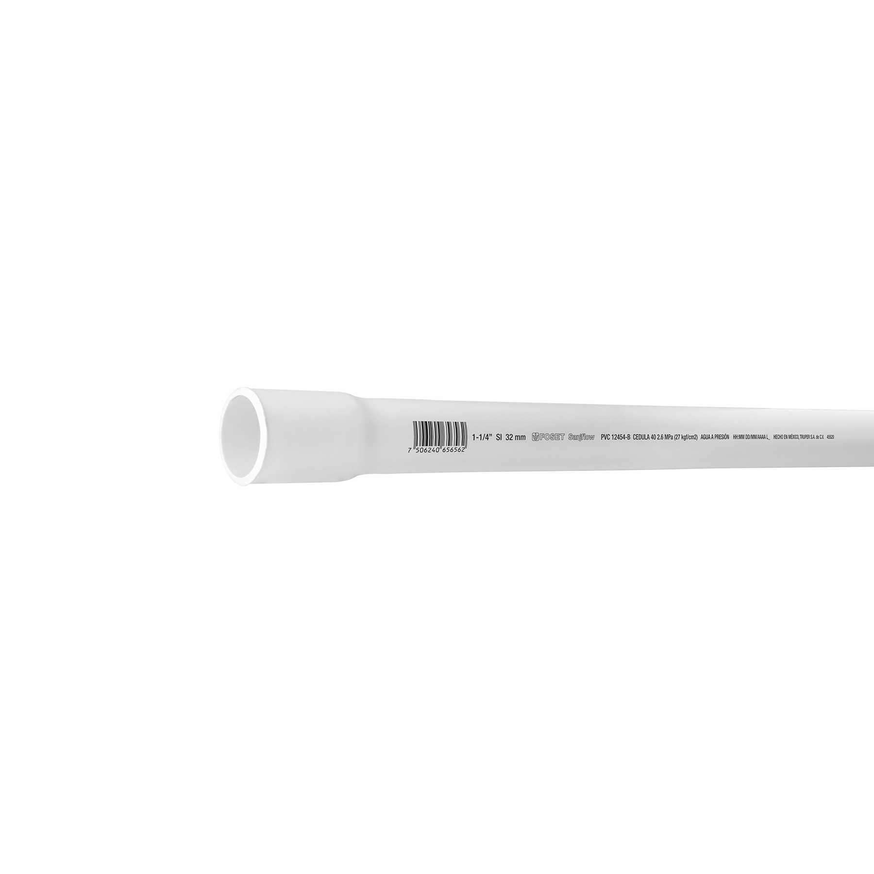 "TUBO DE PVC, 1-1/4"", 3 METROS"