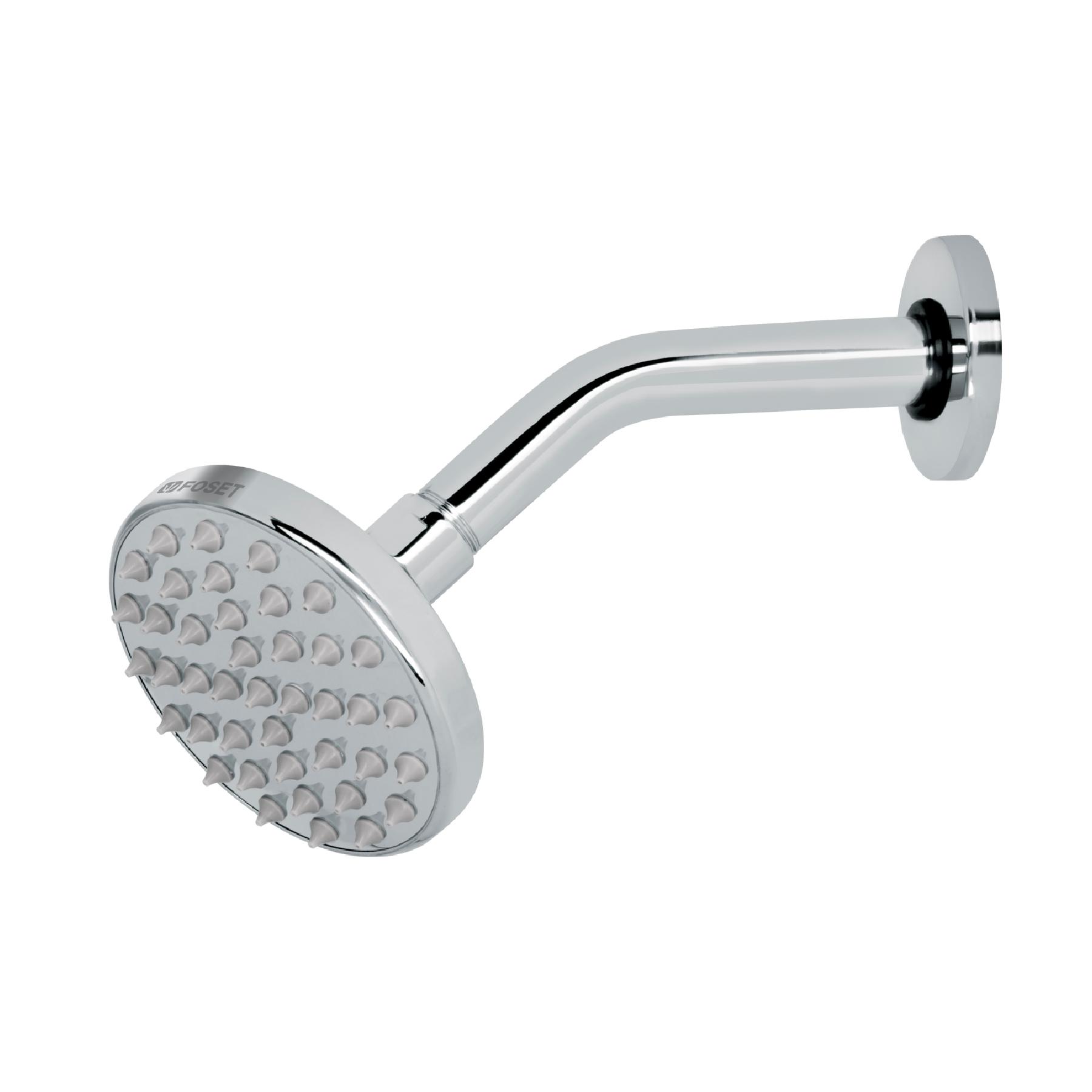 REGADERA CROMO 4' PLATO REDONDO, CON BRAZO, FOSET ELEMENT