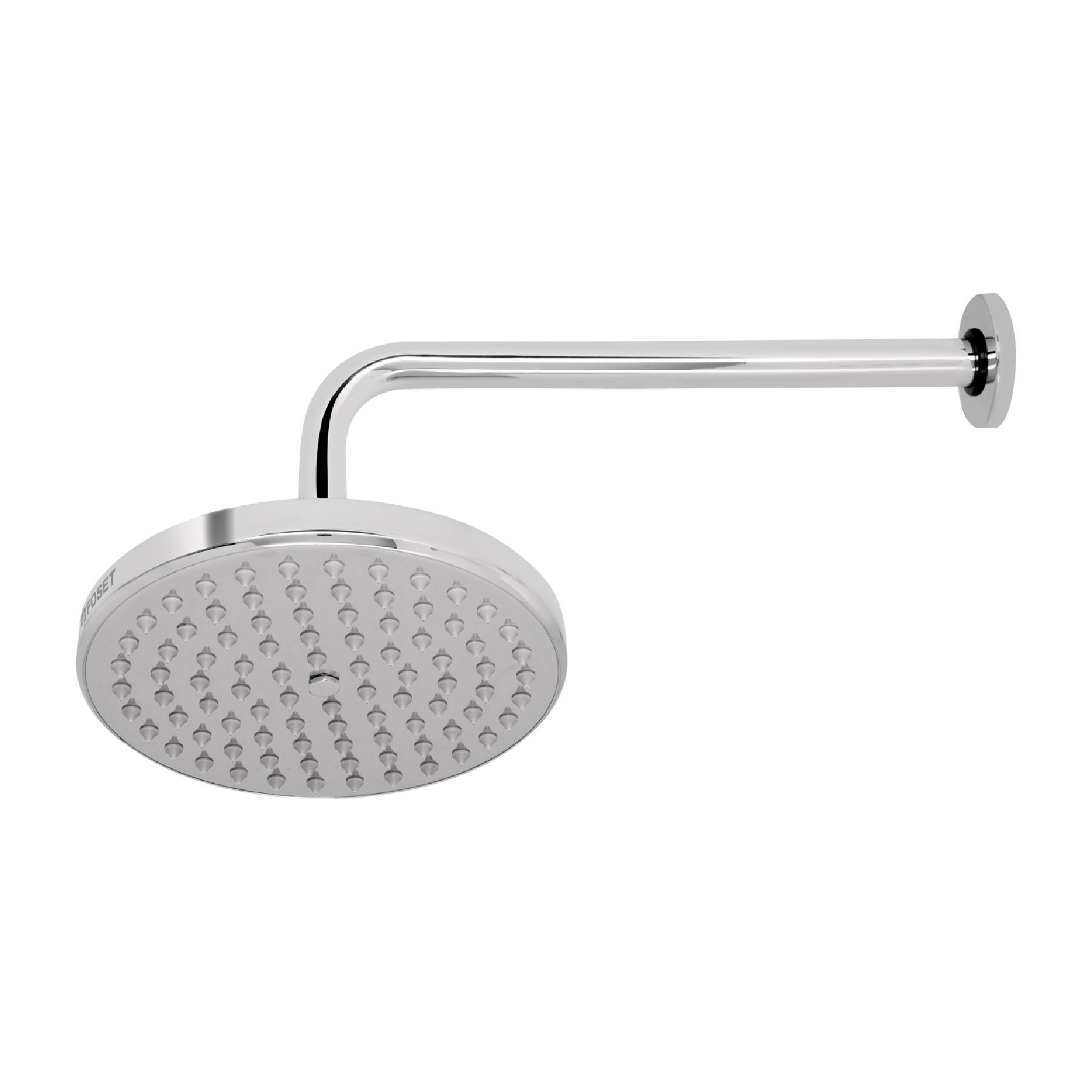 REGADERA CROMO 8' PLATO REDONDO, CON BRAZO, FOSET ELEMENT