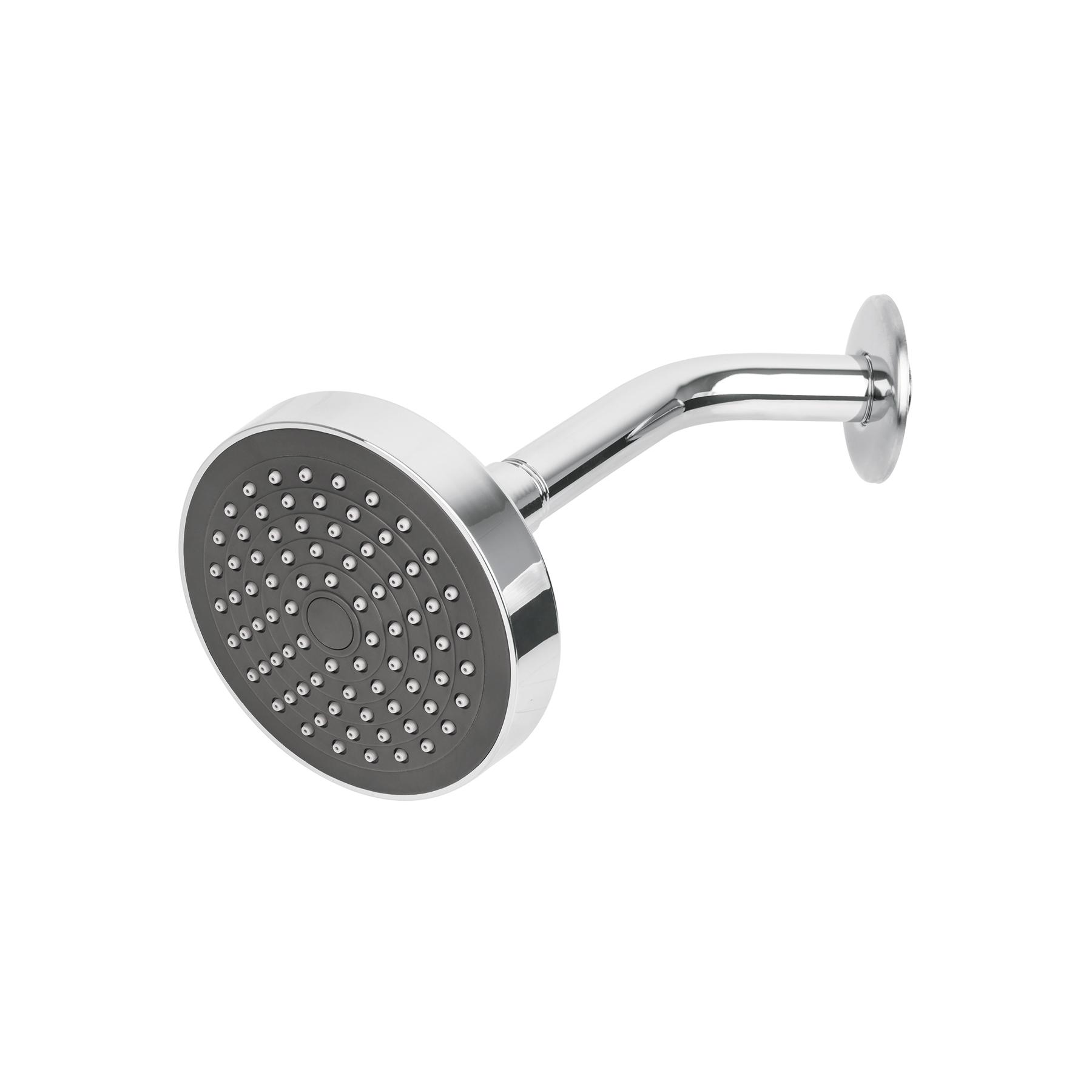 REGADERA REDONDA 4-1/4' BRAZO Y CHAPETÓN DE ACERO, BASIC