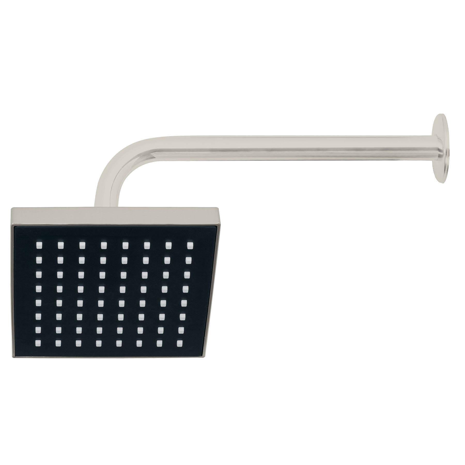 REGADERA CUADRADA ABS 6' ACABADO SATÍN CON BRAZO, FOSET