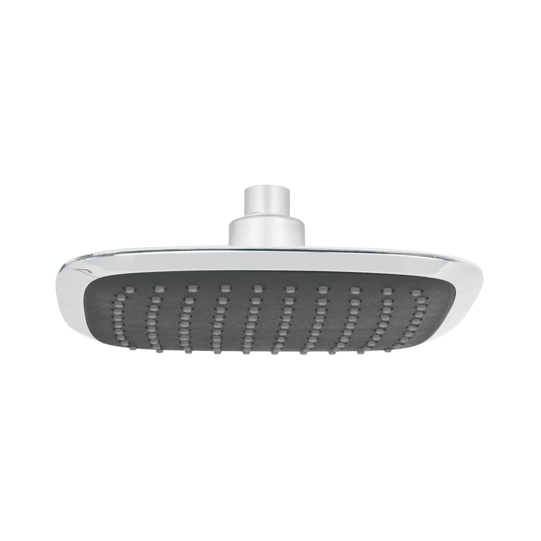REGADERA CUADRADA PLATO ANCHO 8' GRIS-CROMO, SIN BRAZO, AERO