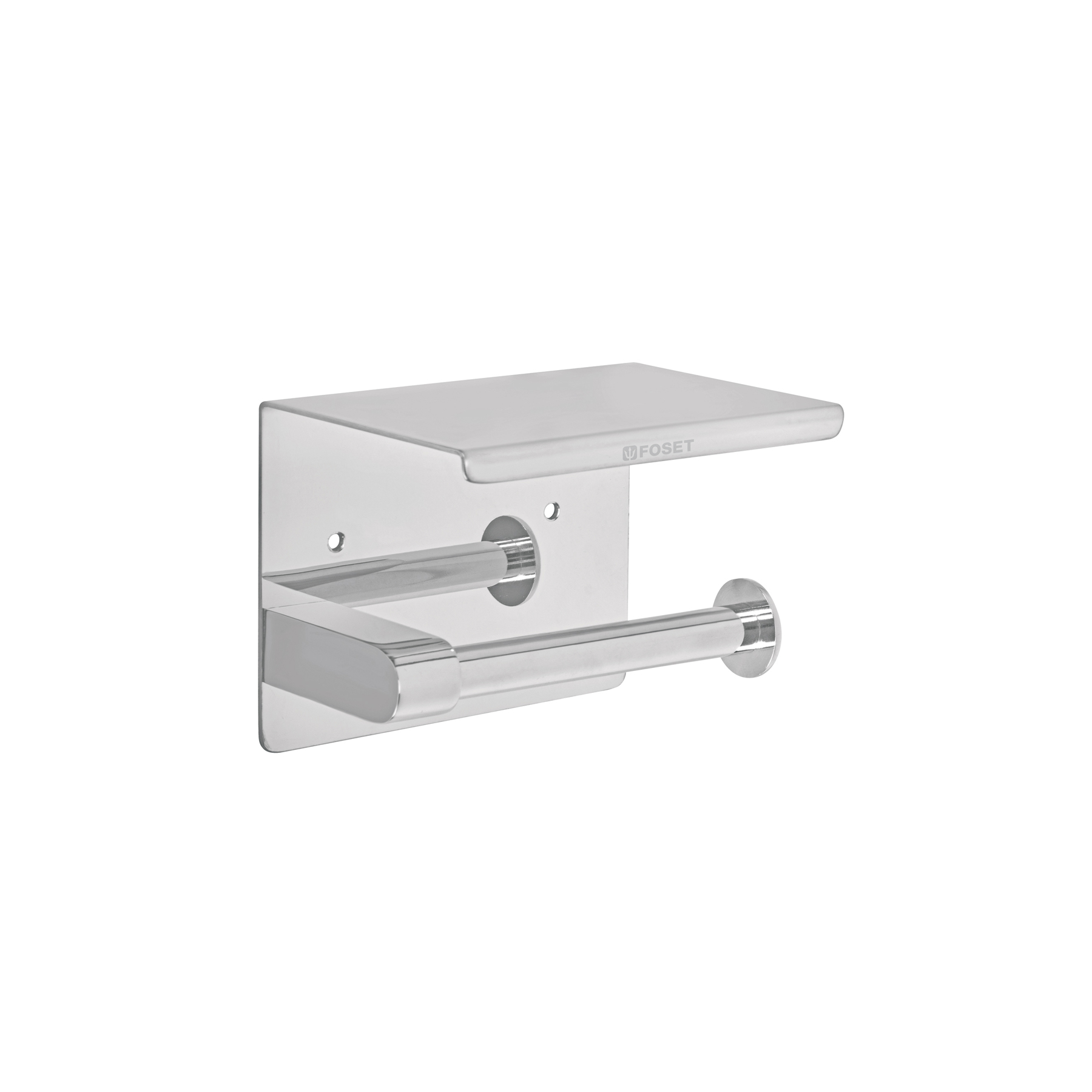 PORTARROLLO CROMO CON SOPORTE PARA CELULAR, FOSET RIVIERA