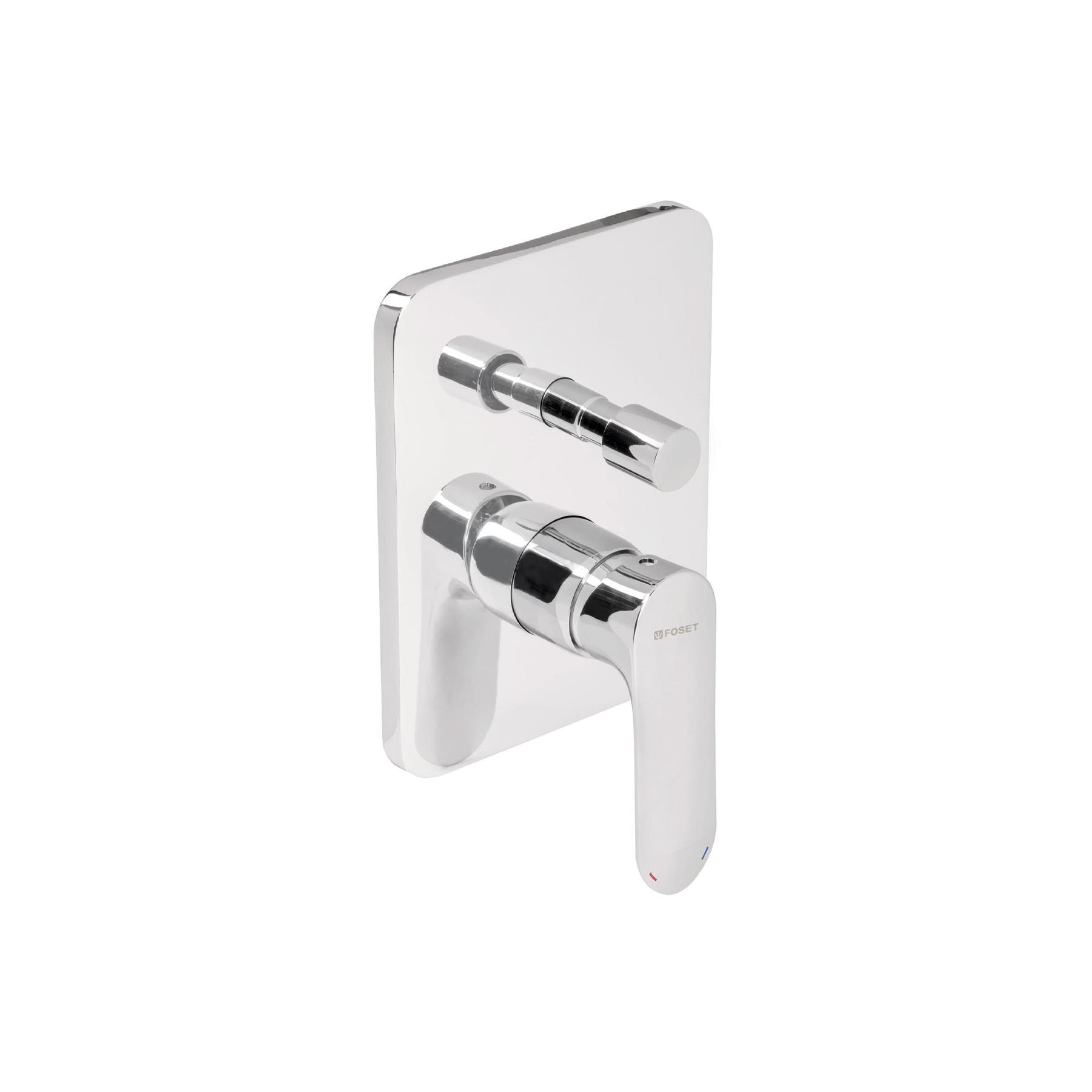 MONOMANDO CROMO PARA REGADERA O TINA CON DESVIADOR, FOSET