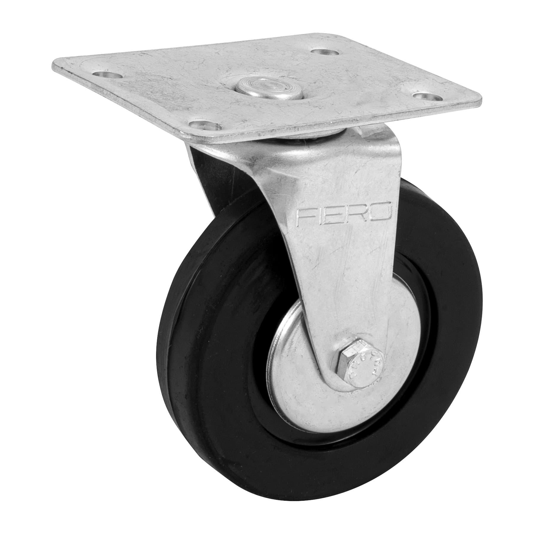 RODAJA HULE 4', PLACA GIRATORIA CON BALERO, CARGA 50 KG