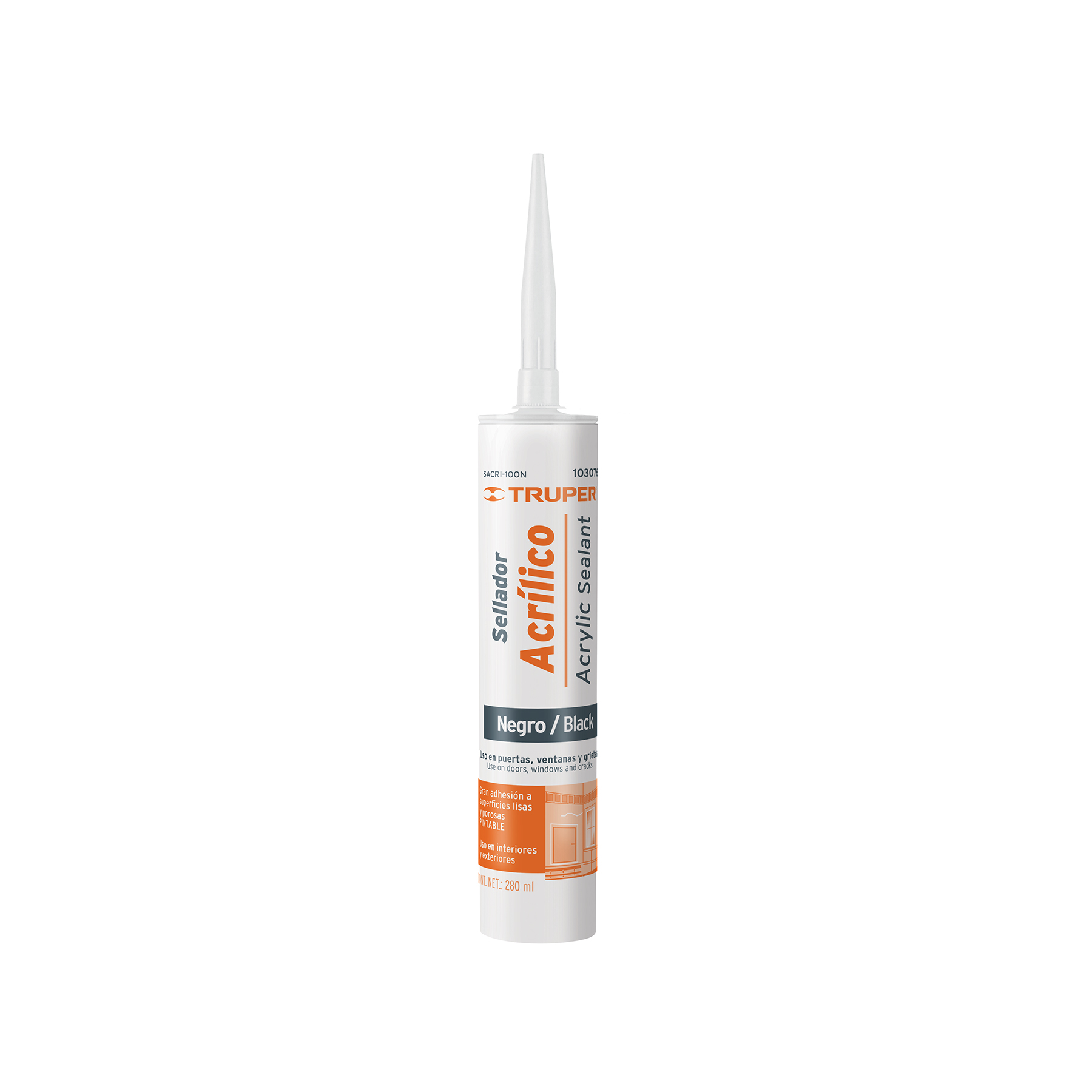 SELLADOR ACRÍLICO DE 280 ML, NEGRO