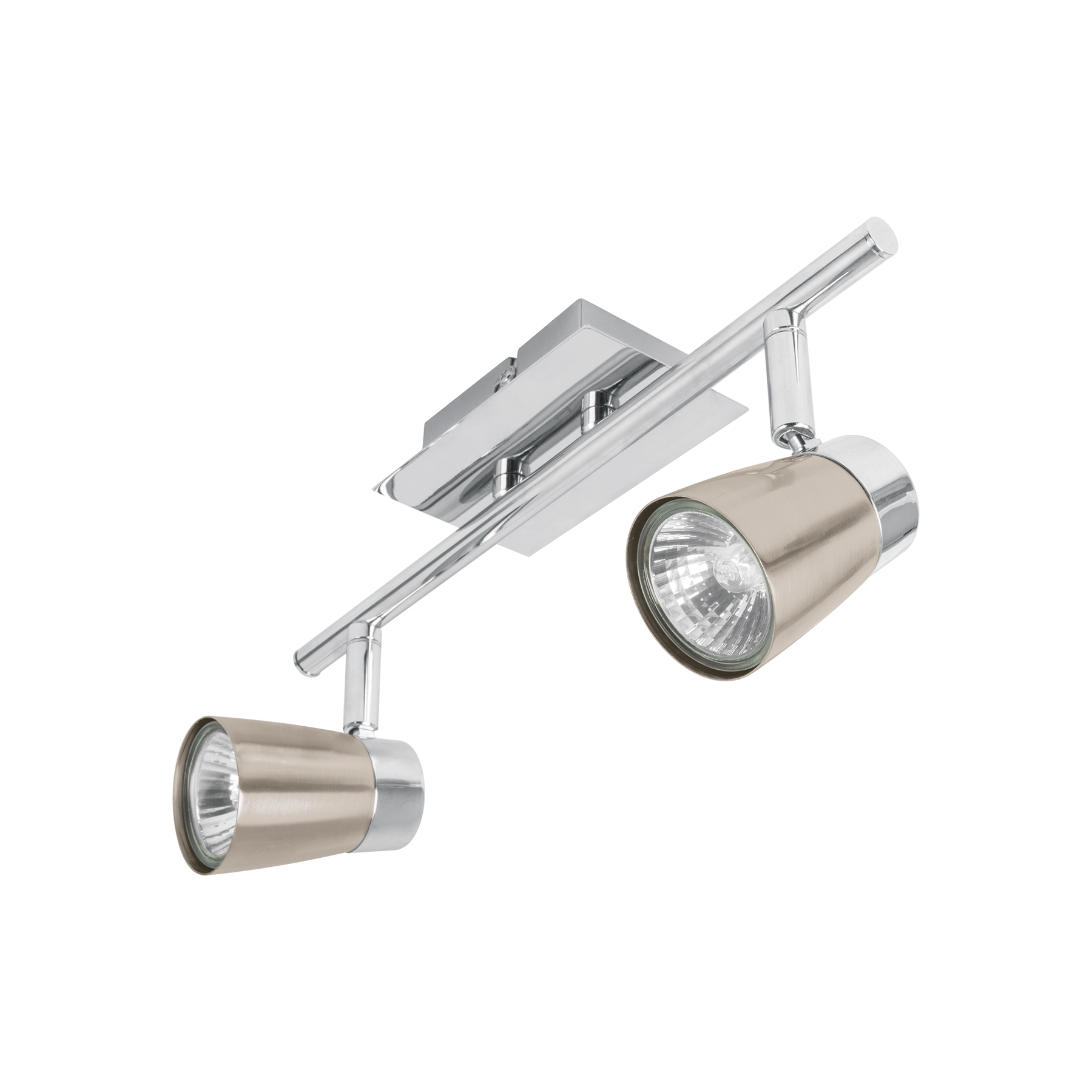 LUMINARIO DE SOBREPONER CON 2 SPOTS BASE GU10, VOLTECK