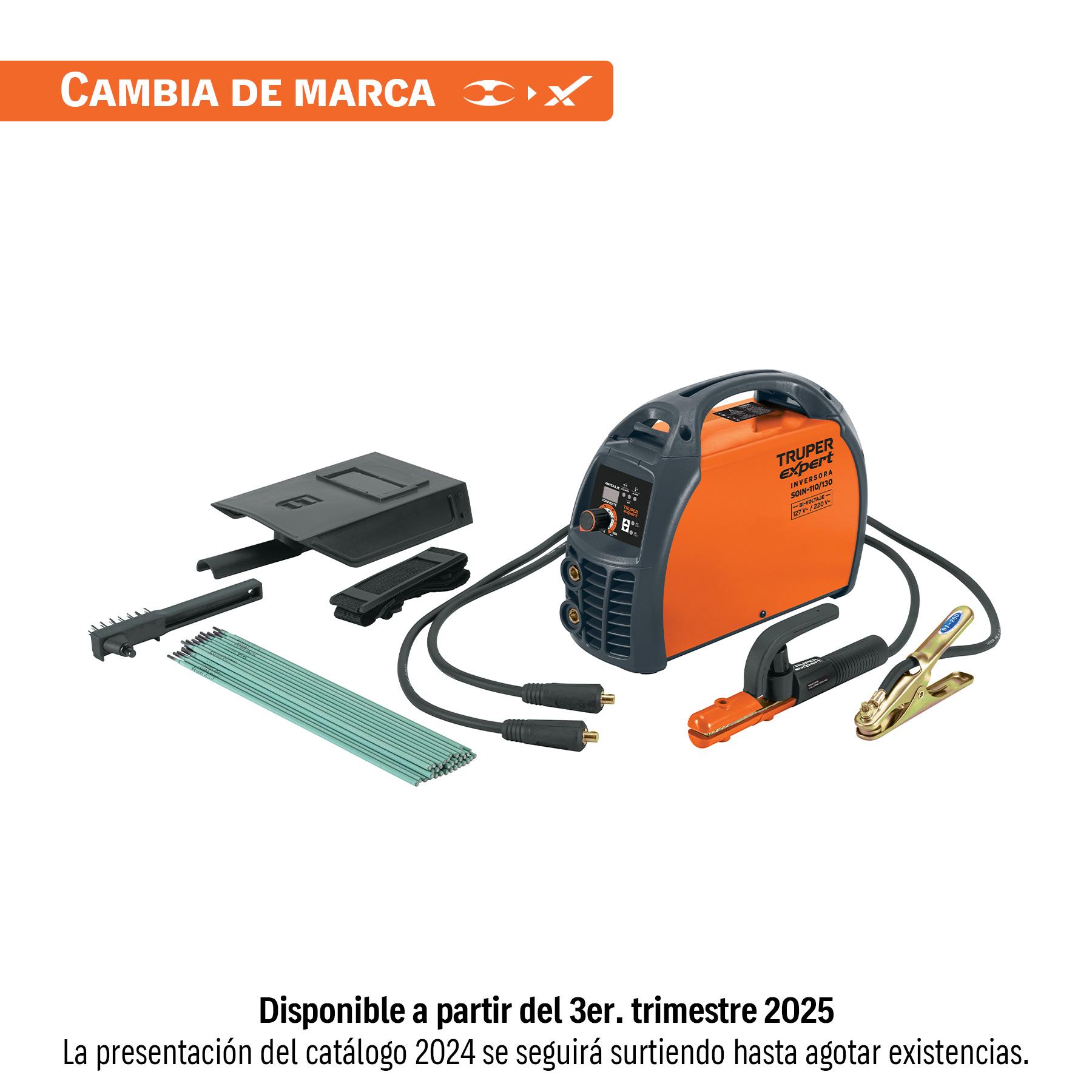 SOLDADORA INVERSORA BI-VOLTAJE 130 A, 127 V/220 V, TRUPER