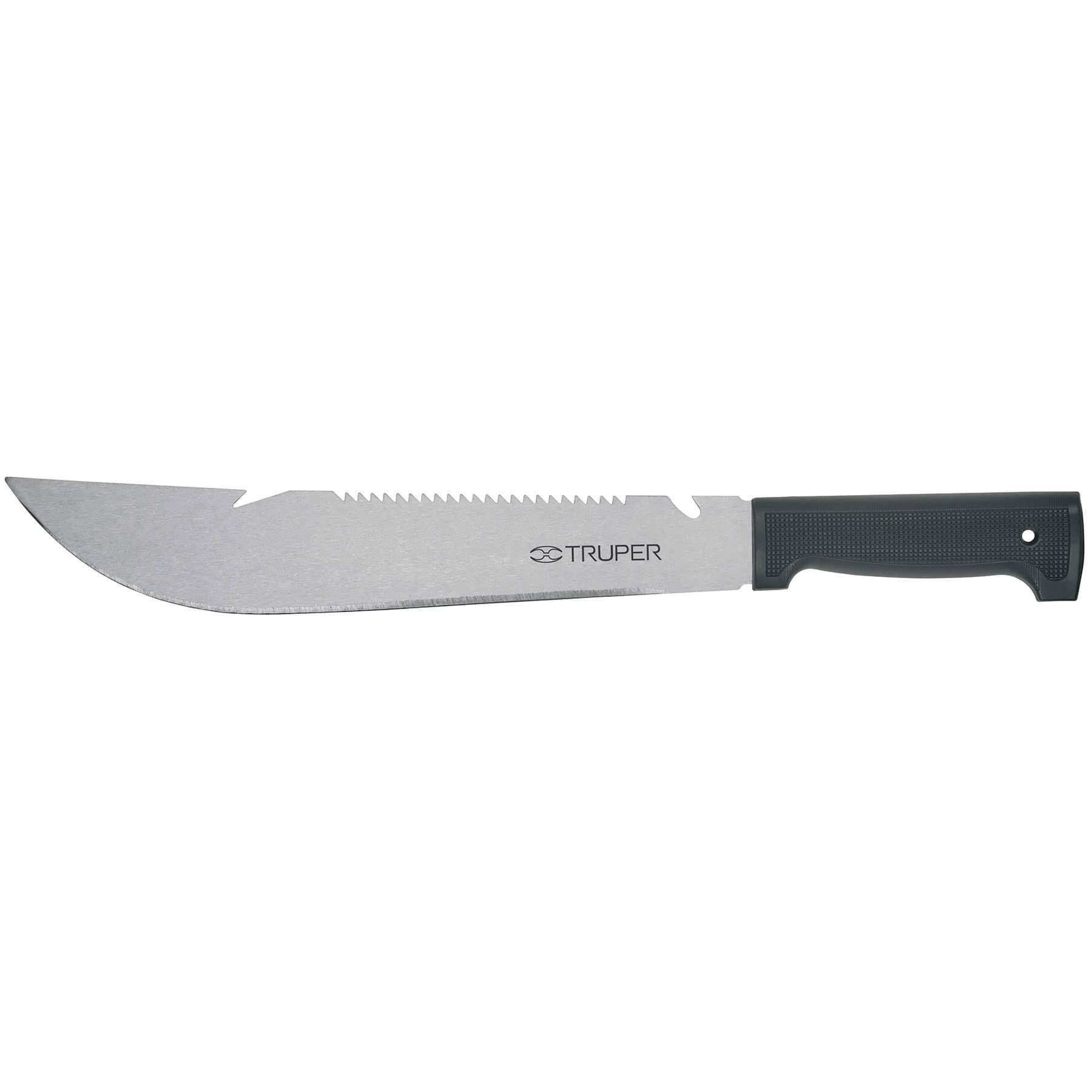 MACHETE RAMBO 12' CACHA INYECTADA NEGRA, TRUPER