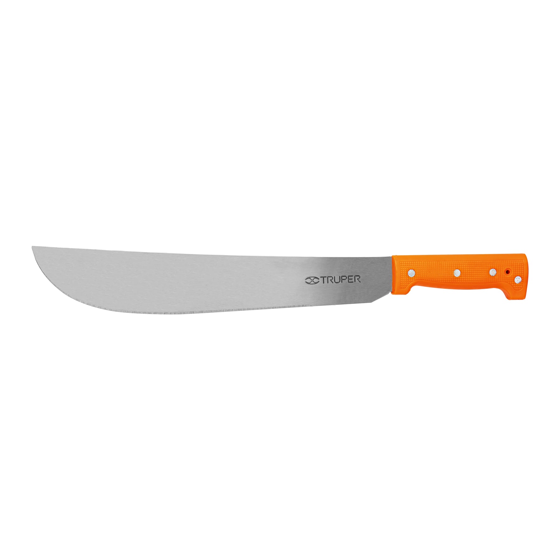 MACHETE ESTÁNDAR 14' CACHA NARANJA REMACHADA, TRUPER