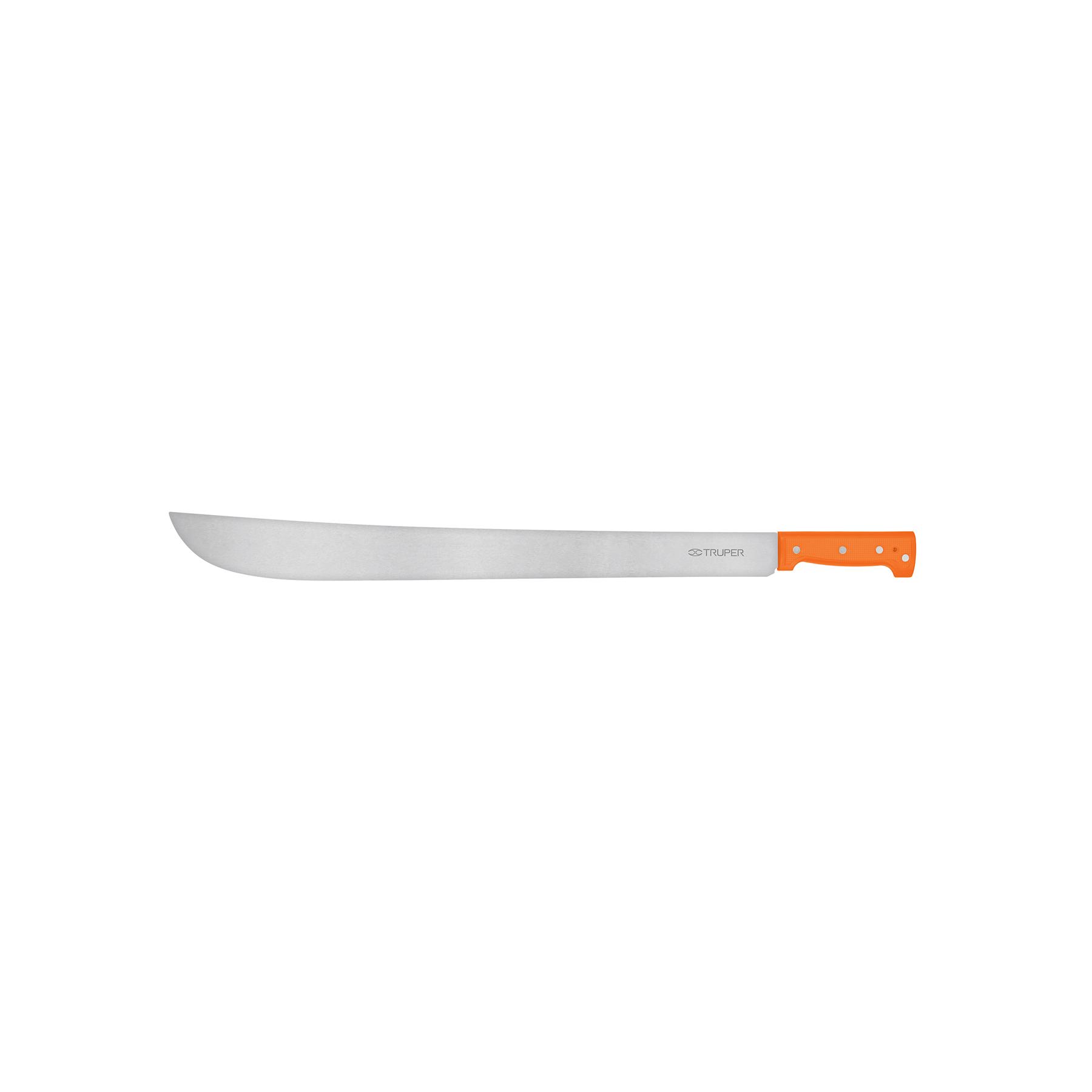 MACHETE ESTÁNDAR 24' CACHA NARANJA REMACHADA, TRUPER